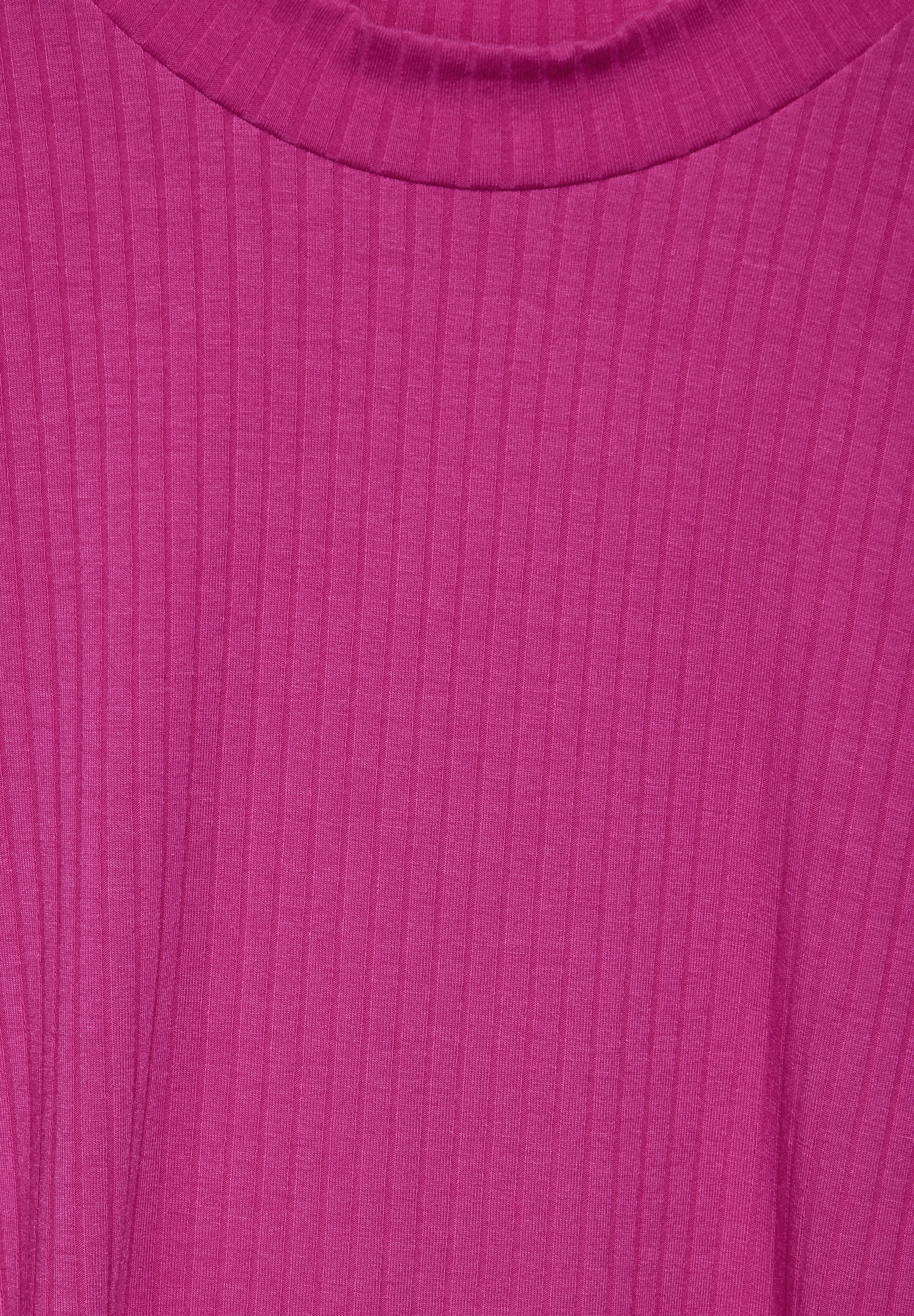 STREET ONE T-Shirt, mit Rippstrick-Struktur