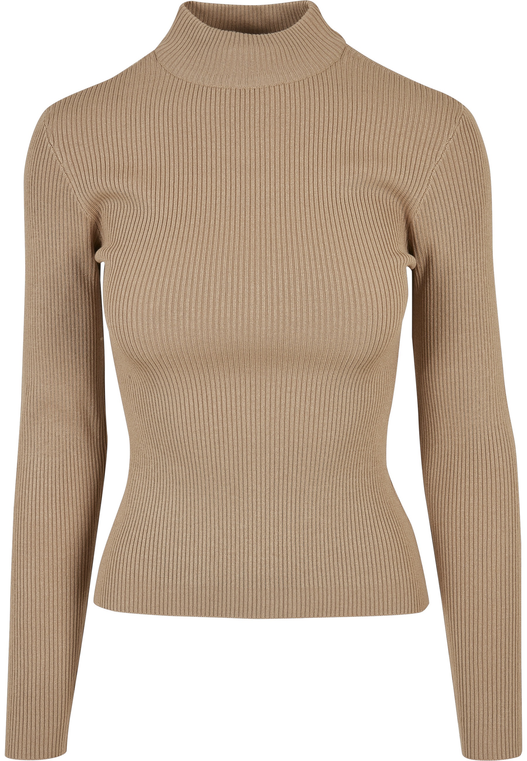 URBAN CLASSICS Rundhalspullover "Urban Classics Damen Ladies Rib Knit Turtelneck Sweater" 1 Stk.