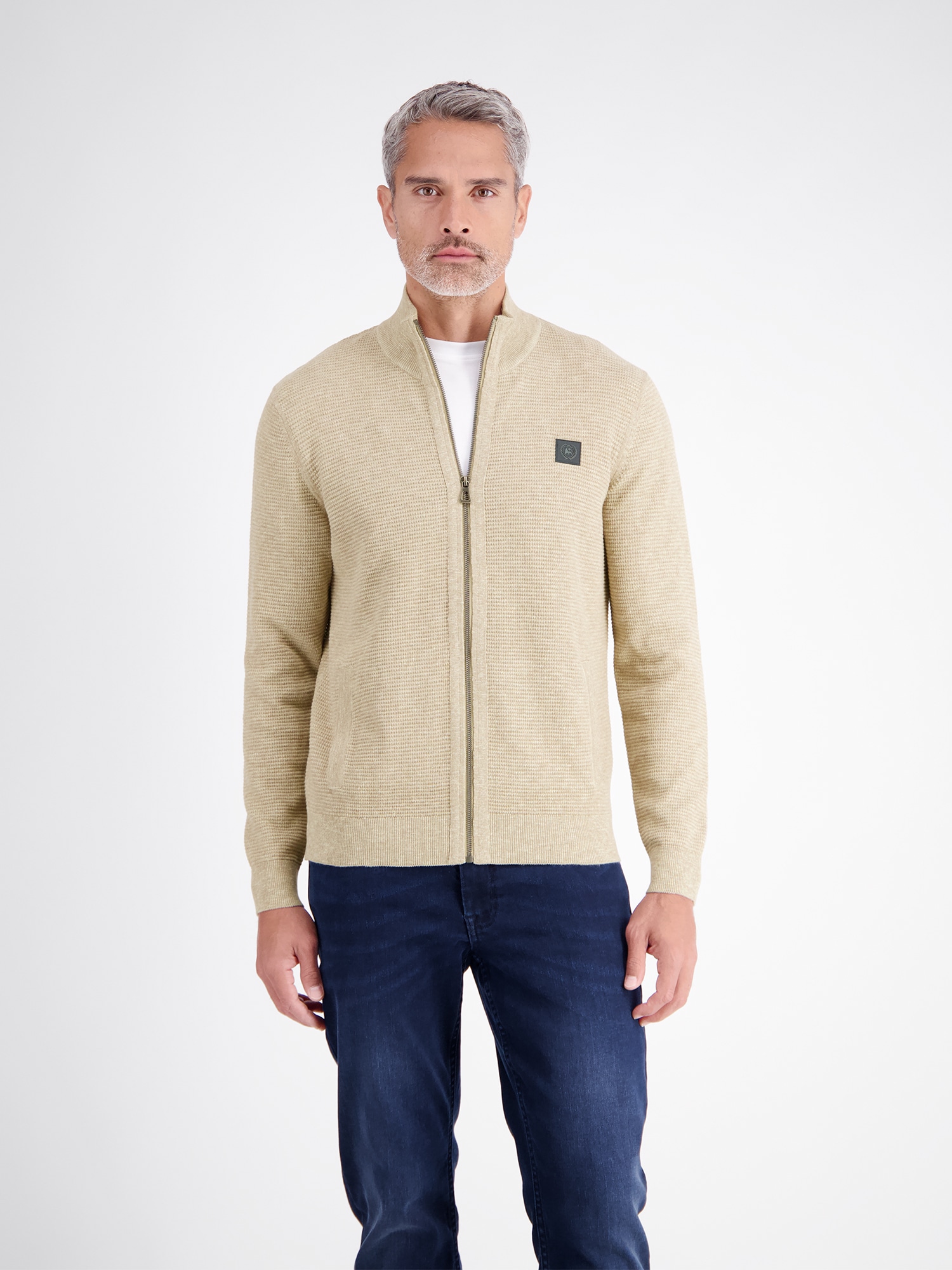 LERROS Strickjacke "Sportive Strickjacke aus hochwertiger Baumwolle"