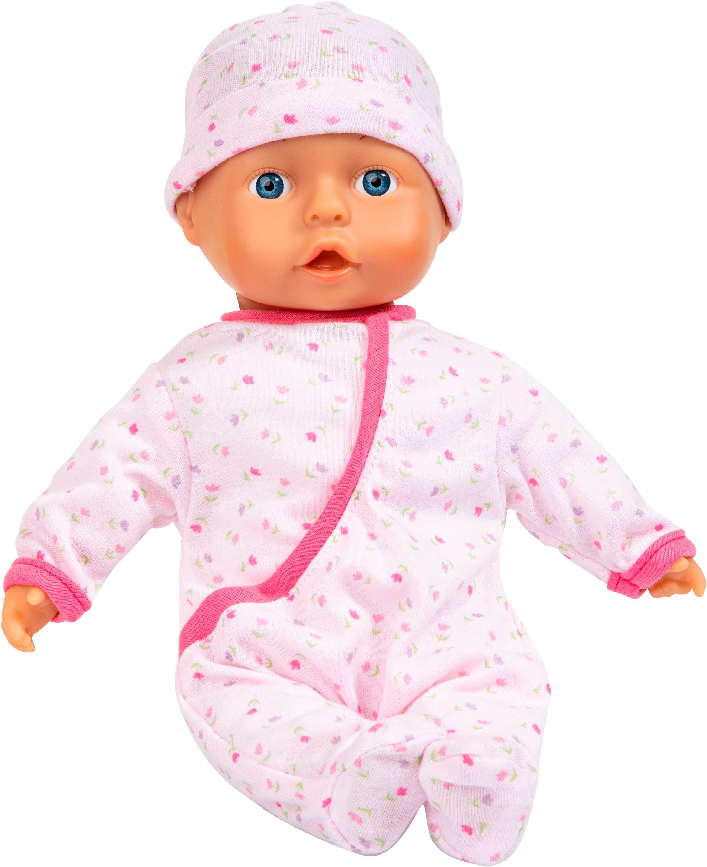 Bayer Babypuppe »Anna Cozy«, (Set, 10 tlg.), mit Wiege und Zubehör