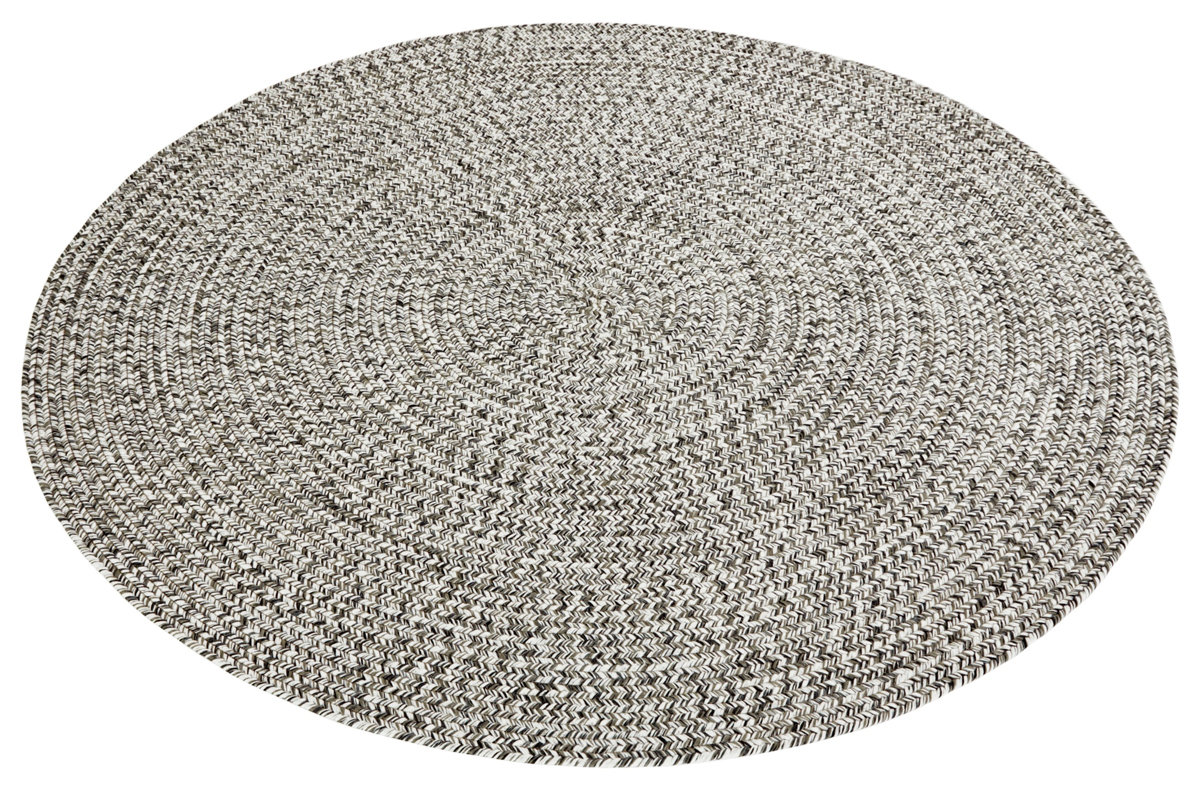 NORTHRUGS Teppich »Trenzado«, rund, 10 mm Höhe, In- & Outdoor, Handmade-Look, Gewebt, Wetterfest, Balkon, Wohnzimmer