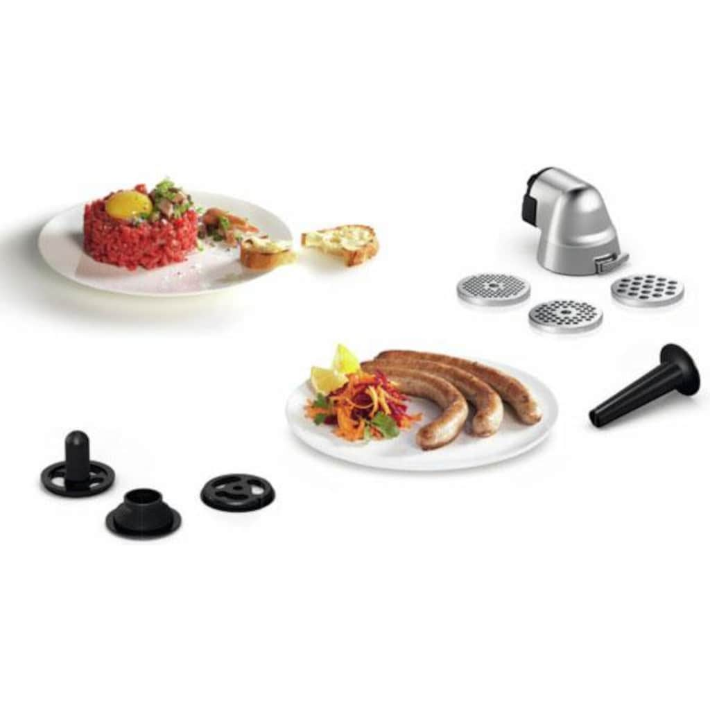 BOSCH Fleischwolfaufsatz »Lifestyle Set Hunting Adventure MUZ9HA1«, Fleischwolf, Wurststopfer-Aufsatz, Kebbe-Aufsatz