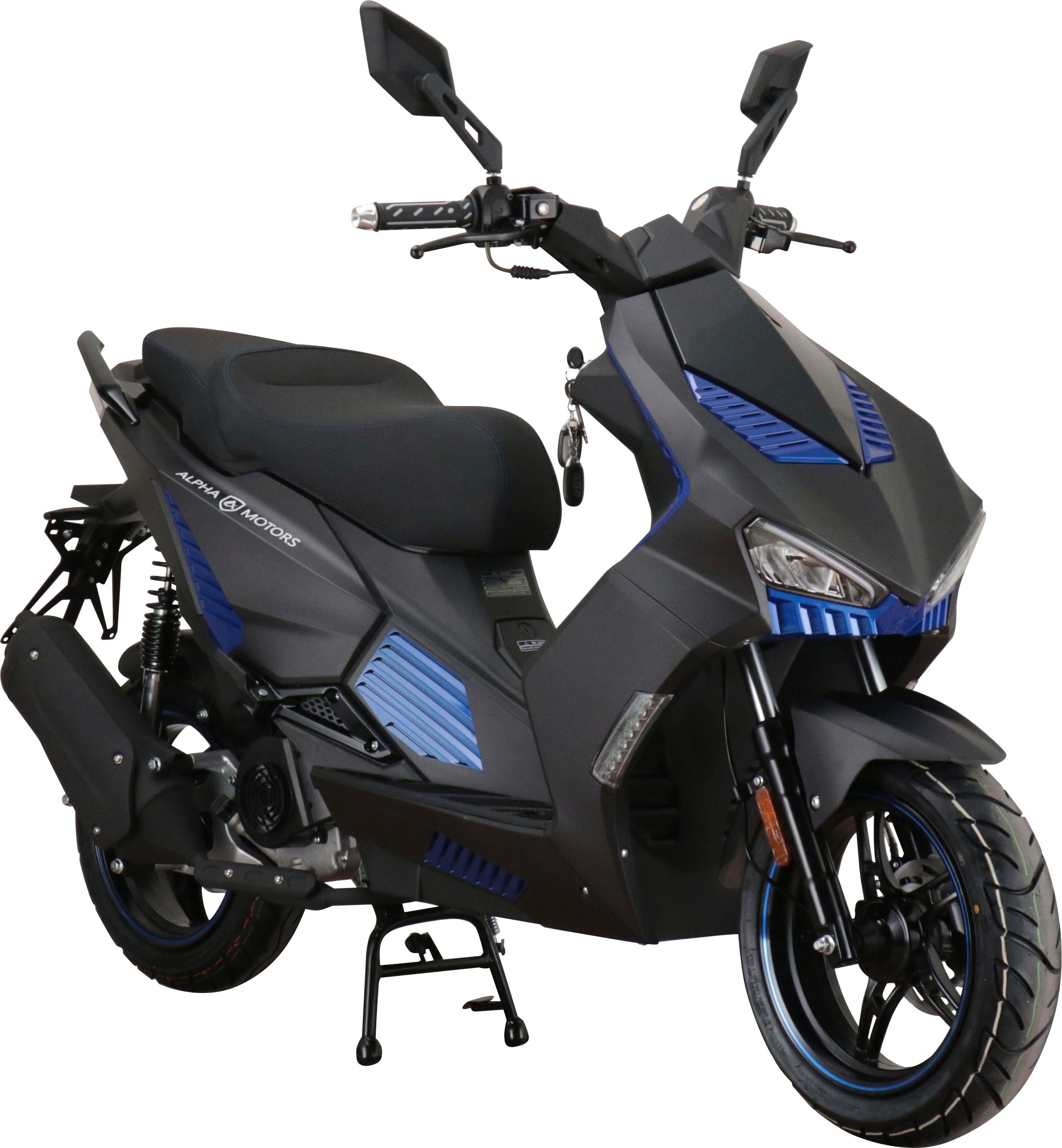 Keyless Motors 50 5, | »SHARK«, bestellen mit Euro BAUR auf Rechnung online km/h, PS, Alpha Motorroller 45 cm³, -System 3