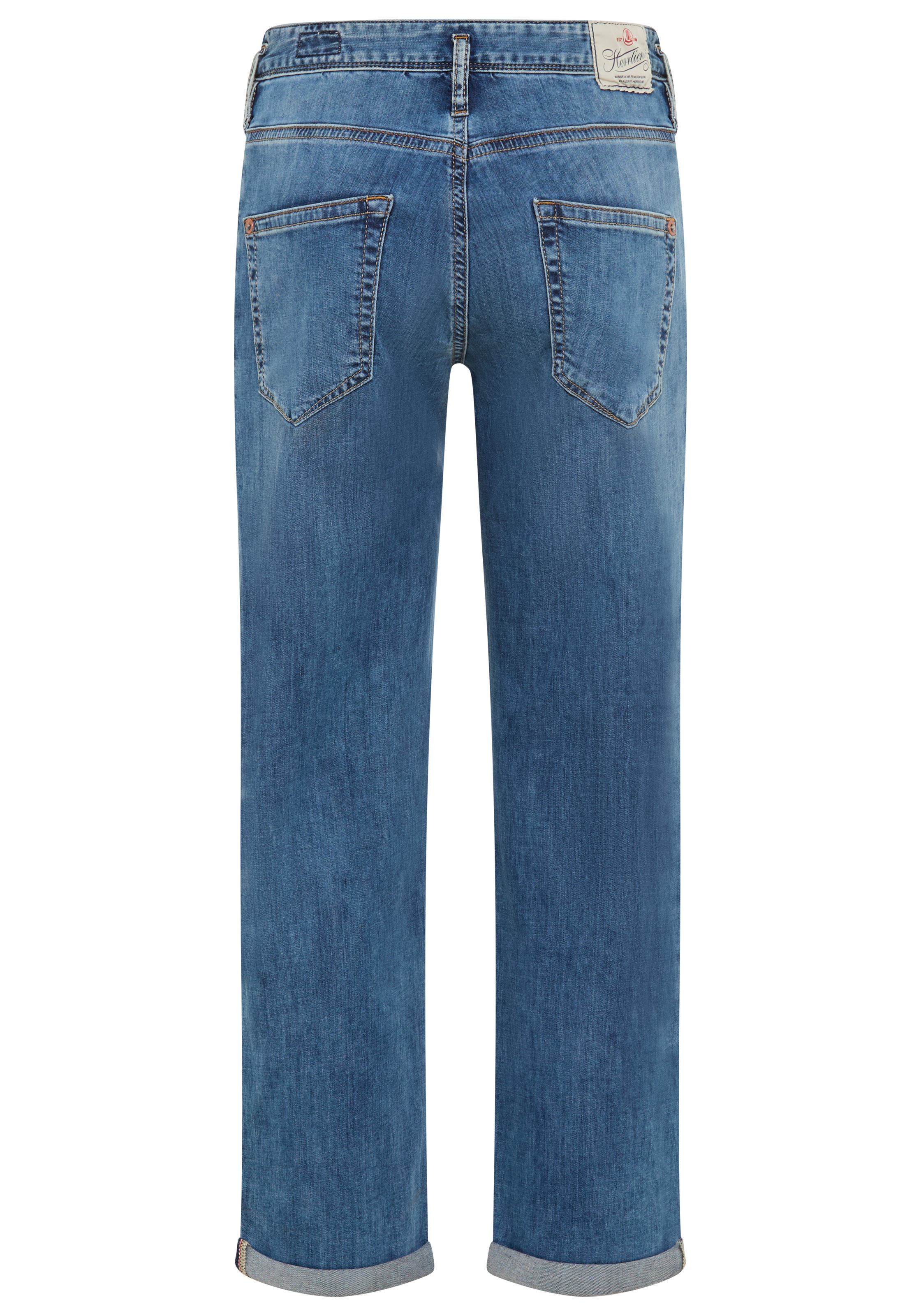 Herrlicher Boyfriend-Jeans »Shyra Tap Denim Light« im Straight Fit, mit Knopfleiste