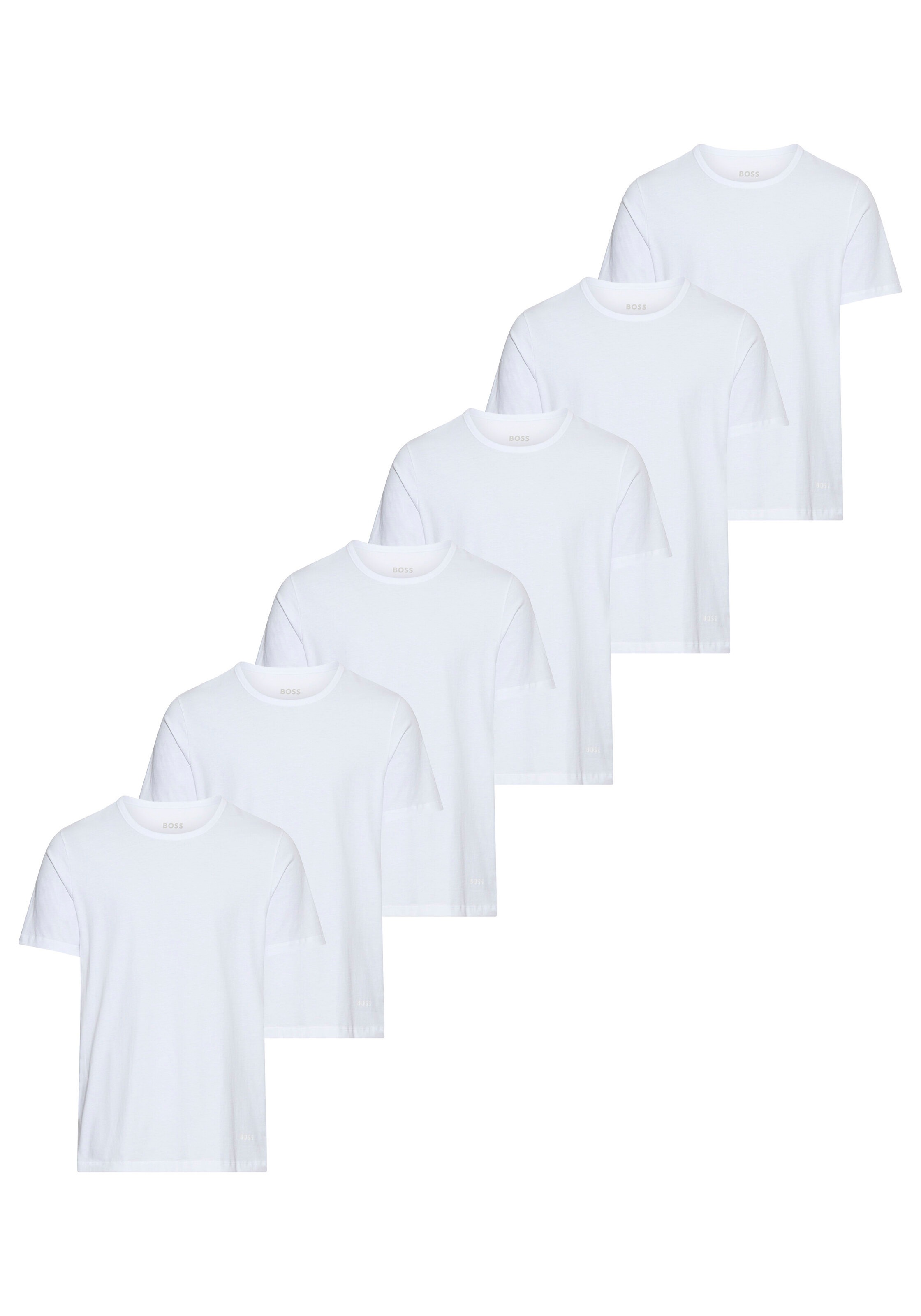 Thumbnail - BOSS T-Shirt "5 Pack Authentic" 5 Stk. Basic, Rundhals Sparpackung Set Logo
