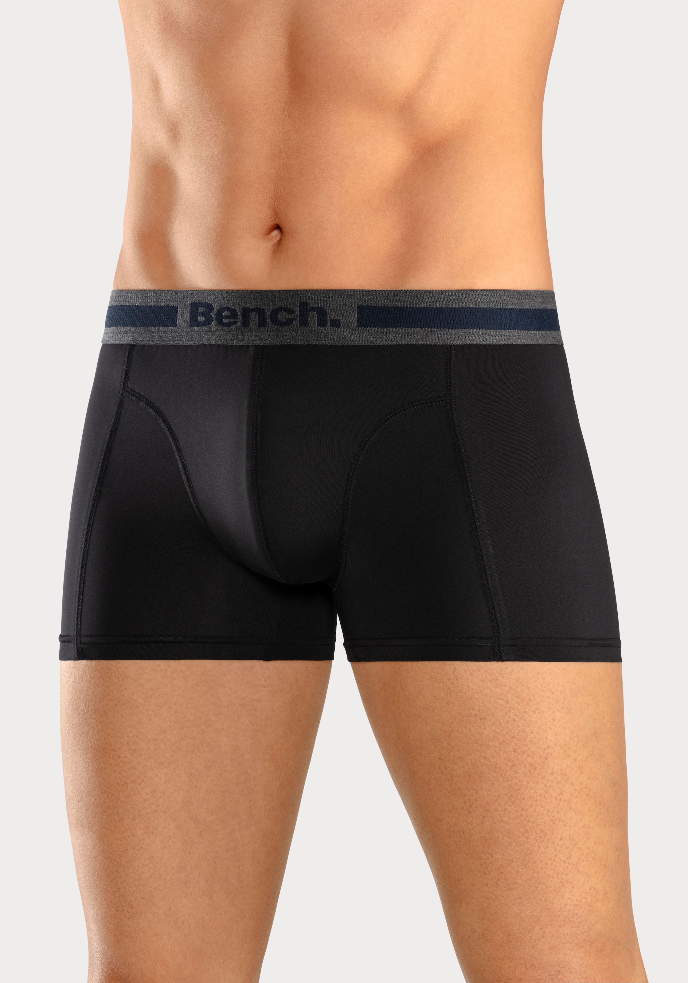 Bench. Boxer »Boxershorts für Herren«, (Packung, 4 St.), Unterhosen mit Overlock-Nähten vorn