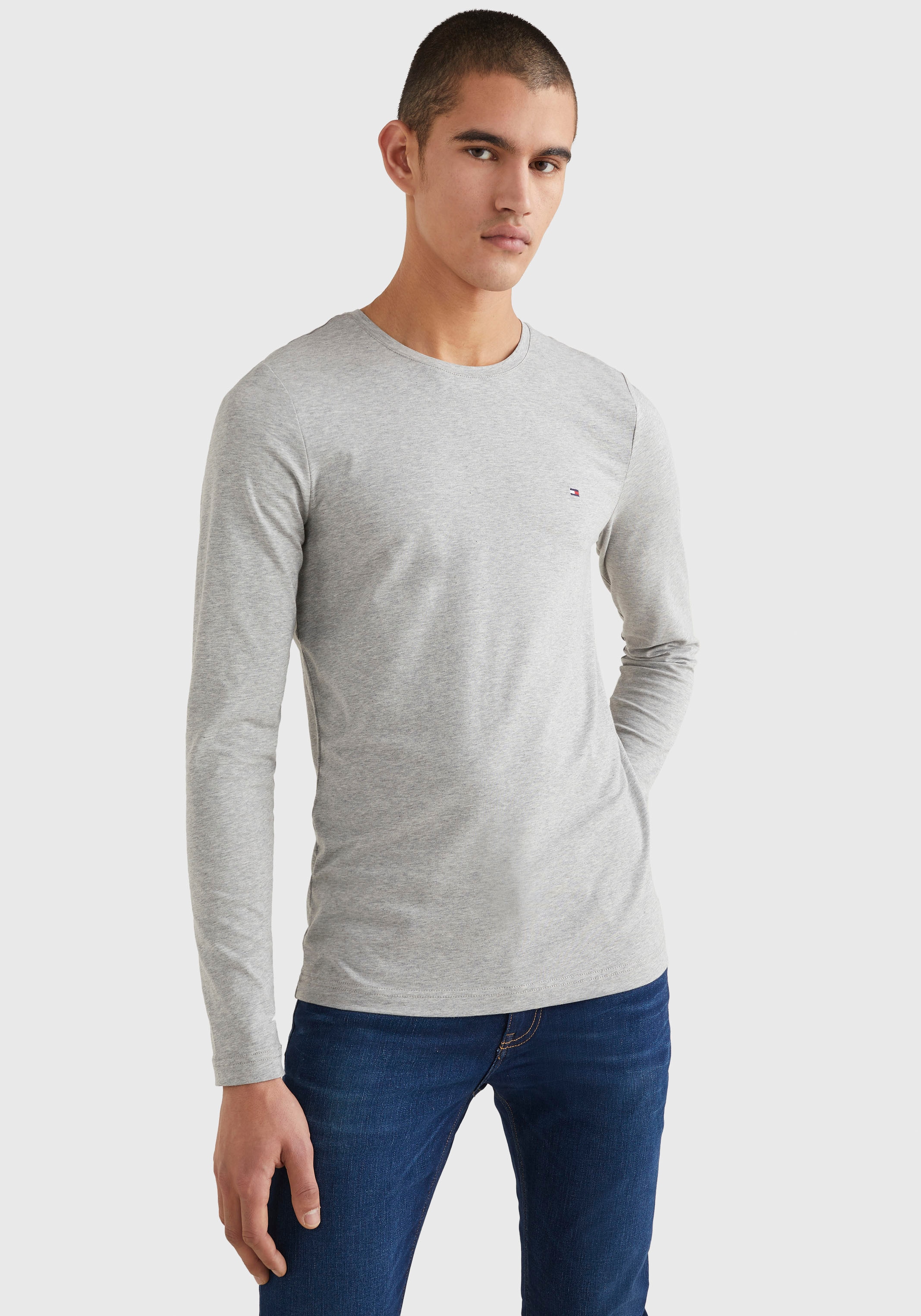 Tommy Hilfiger Langarmshirt "STRETCH SLIM FIT LONG SLEEVE" aus Baumwollstre günstig online kaufen