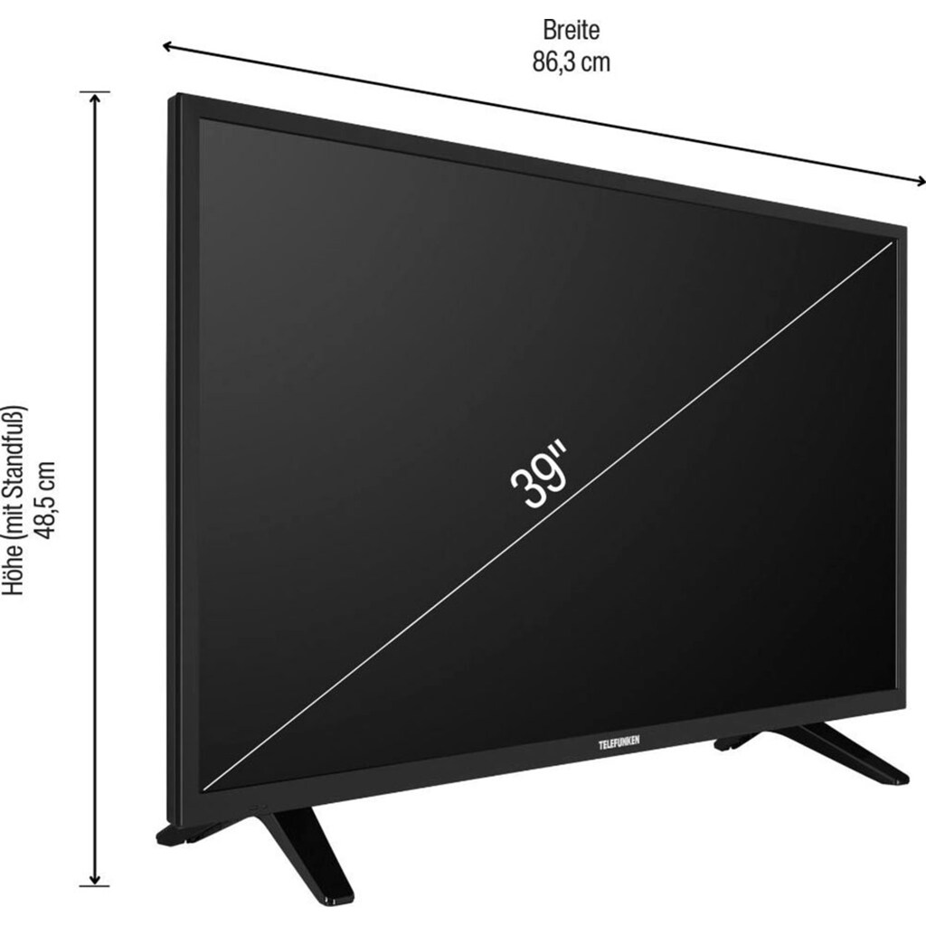 Telefunken LED-Fernseher »D39H500M1CW«, 98 cm/39 Zoll, HD-ready, Smart-TV