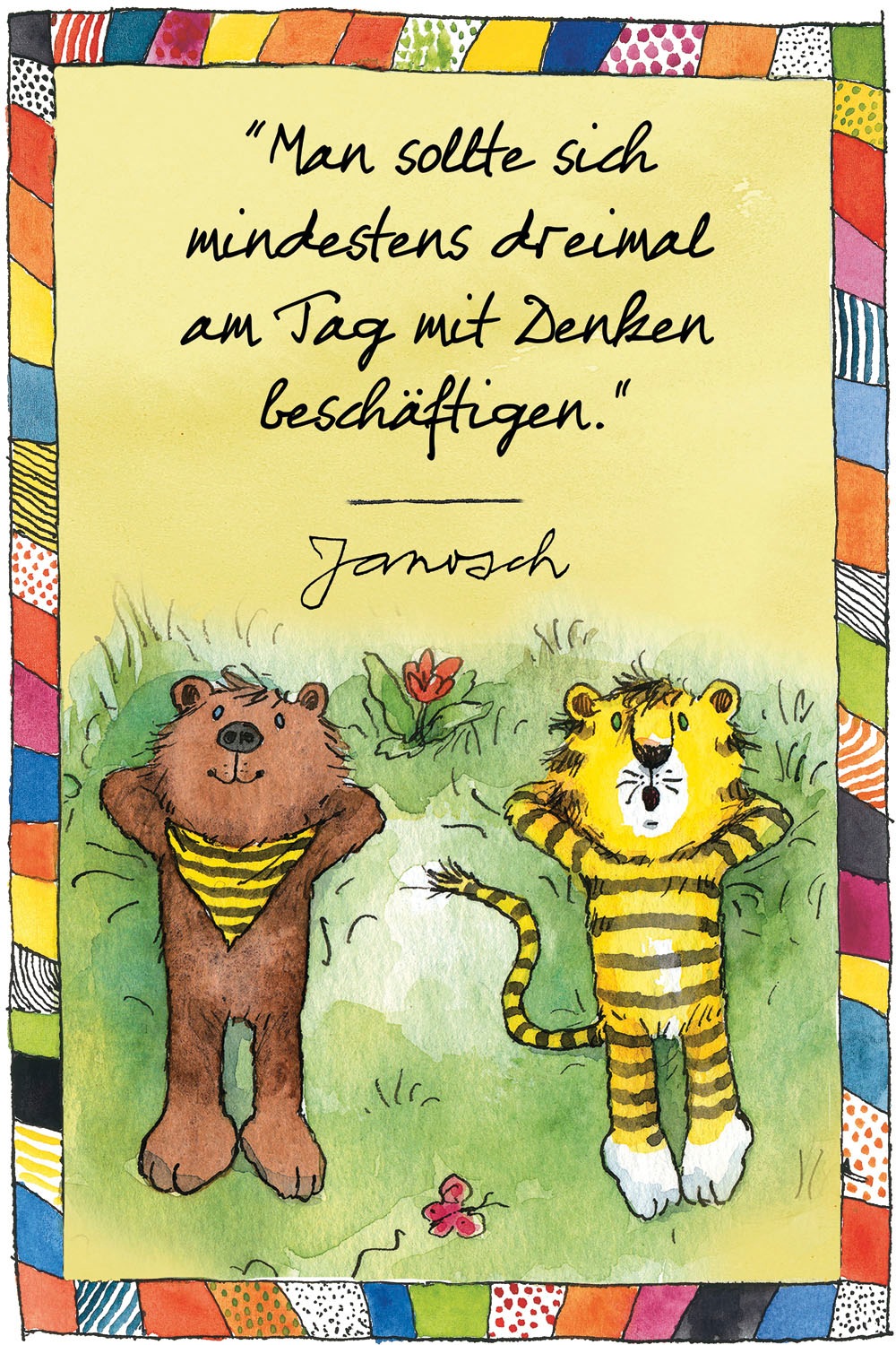 LuckyLinde Leinwandbild "Der kleine Bär und der kleine Tiger - JANOSCH Zita günstig online kaufen
