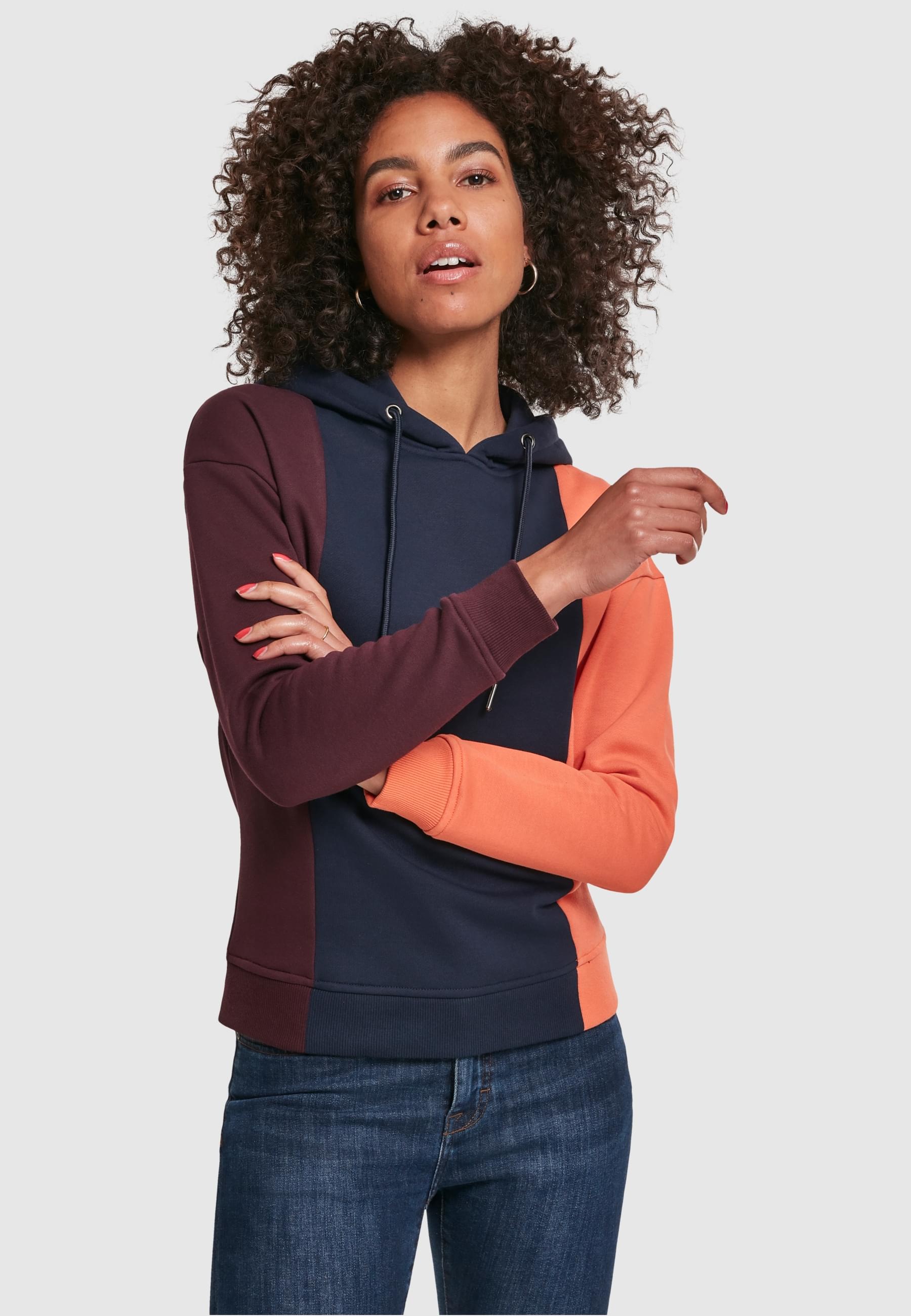URBAN CLASSICS Rundhalspullover »Urban Classics Damen Ladies Tripple Hoody«, (1 tlg.)