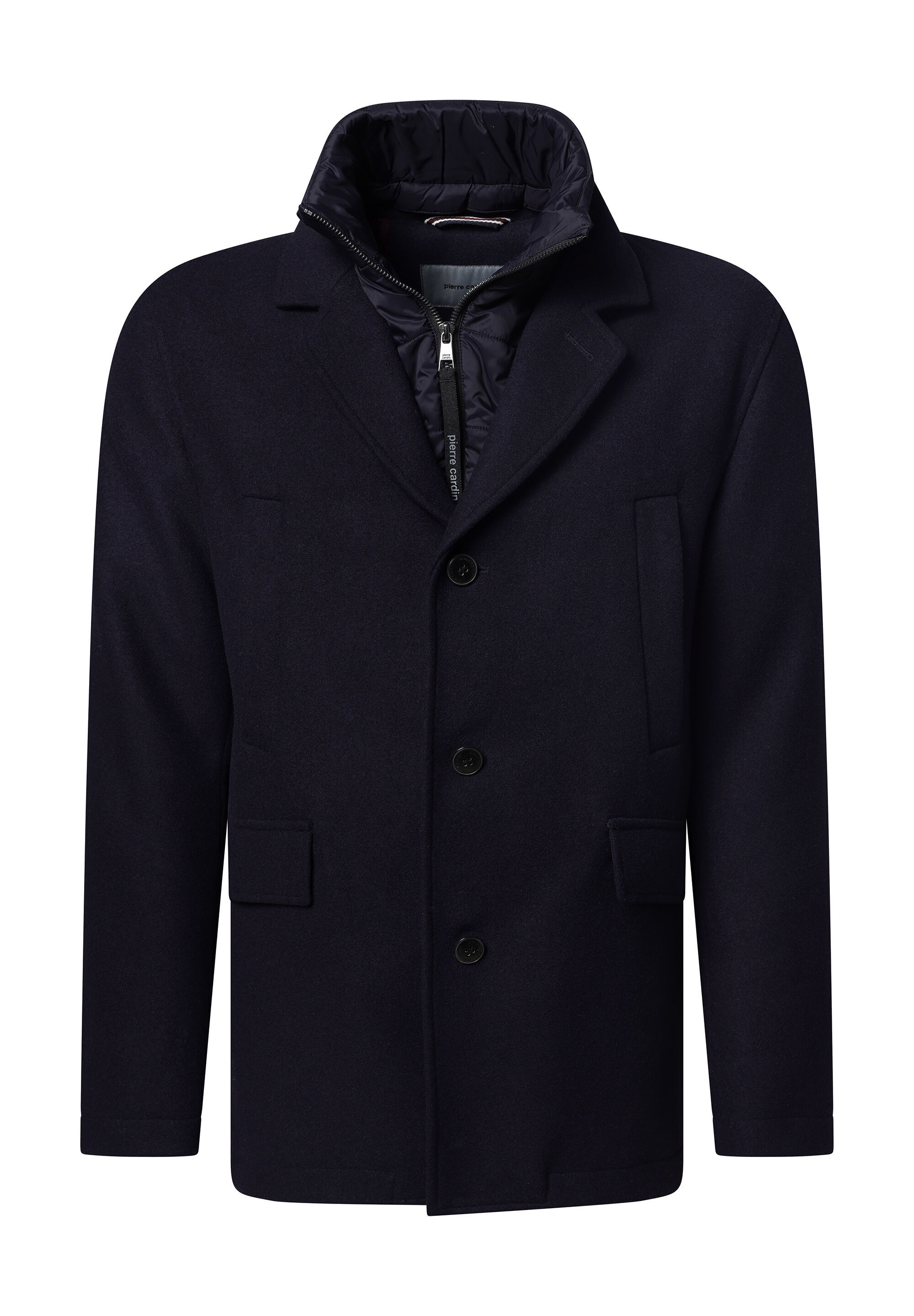 Pierre Cardin Doppeljacke "Pierre Cardin Jacke" ohne Kapuze mit Materialmix