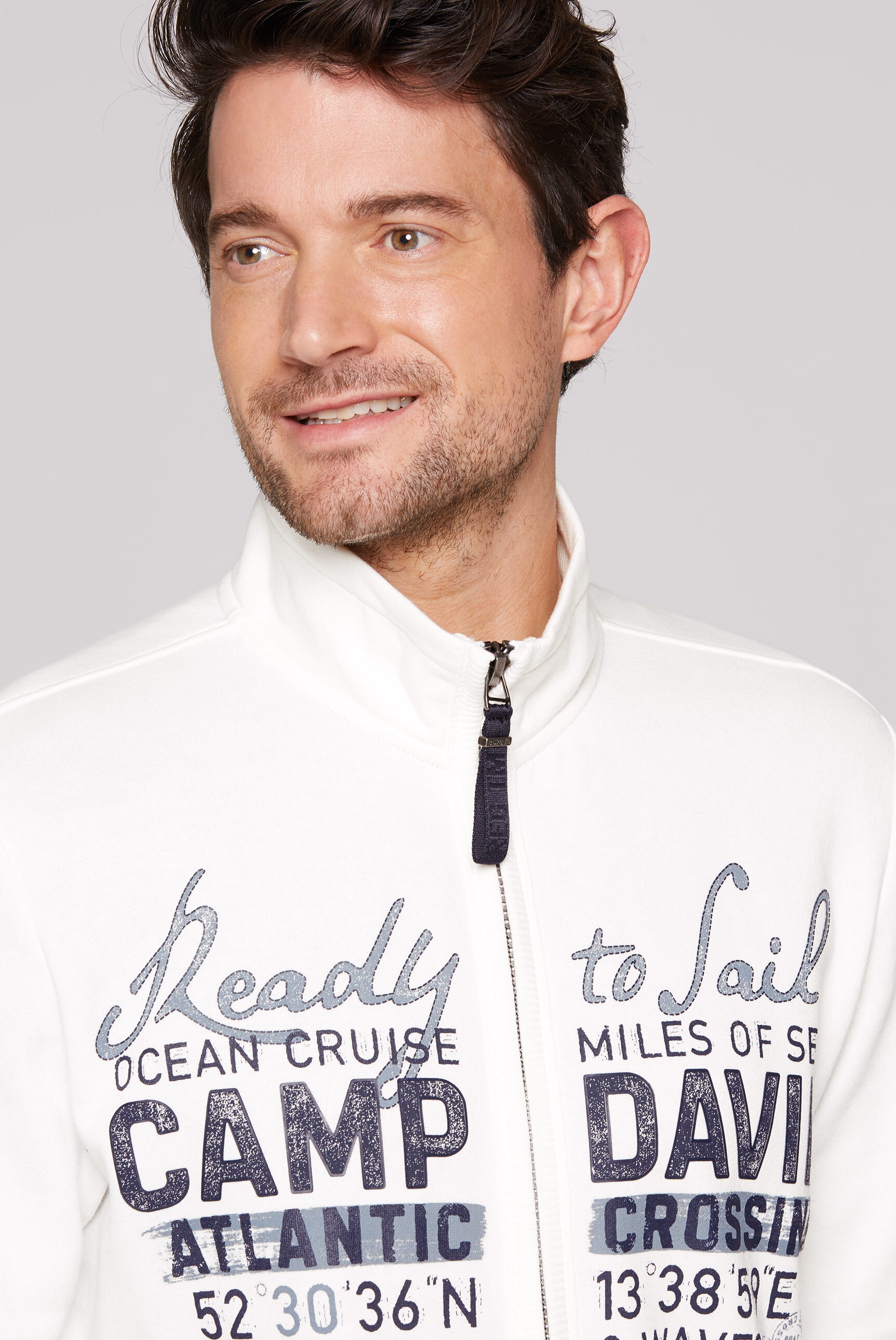 CAMP DAVID Sweatjacke, mit Stehkragen