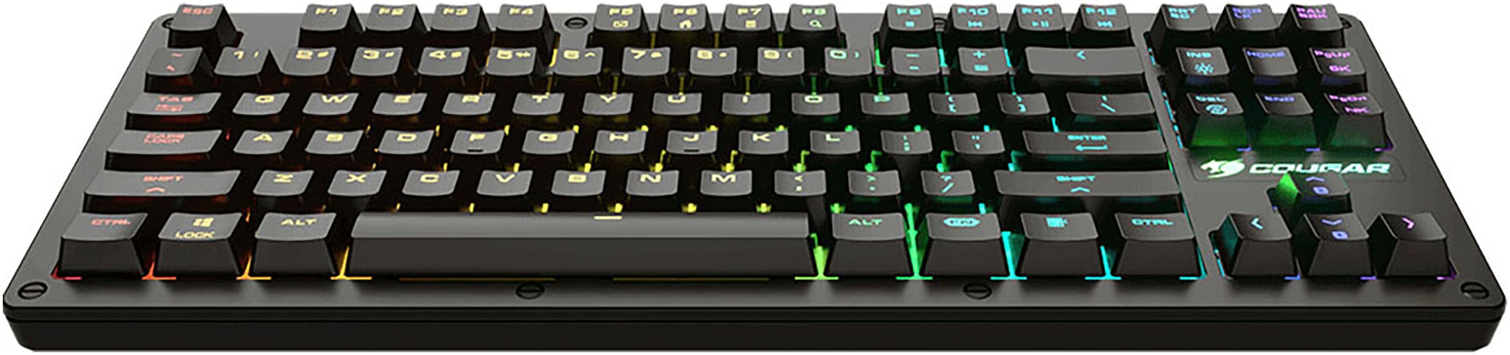 Cougar Gaming-Tastatur »Puri TKL RGB«, (Schutzhülle-Multimedia-Tasten-Funktionstasten-USB-Anschluss)