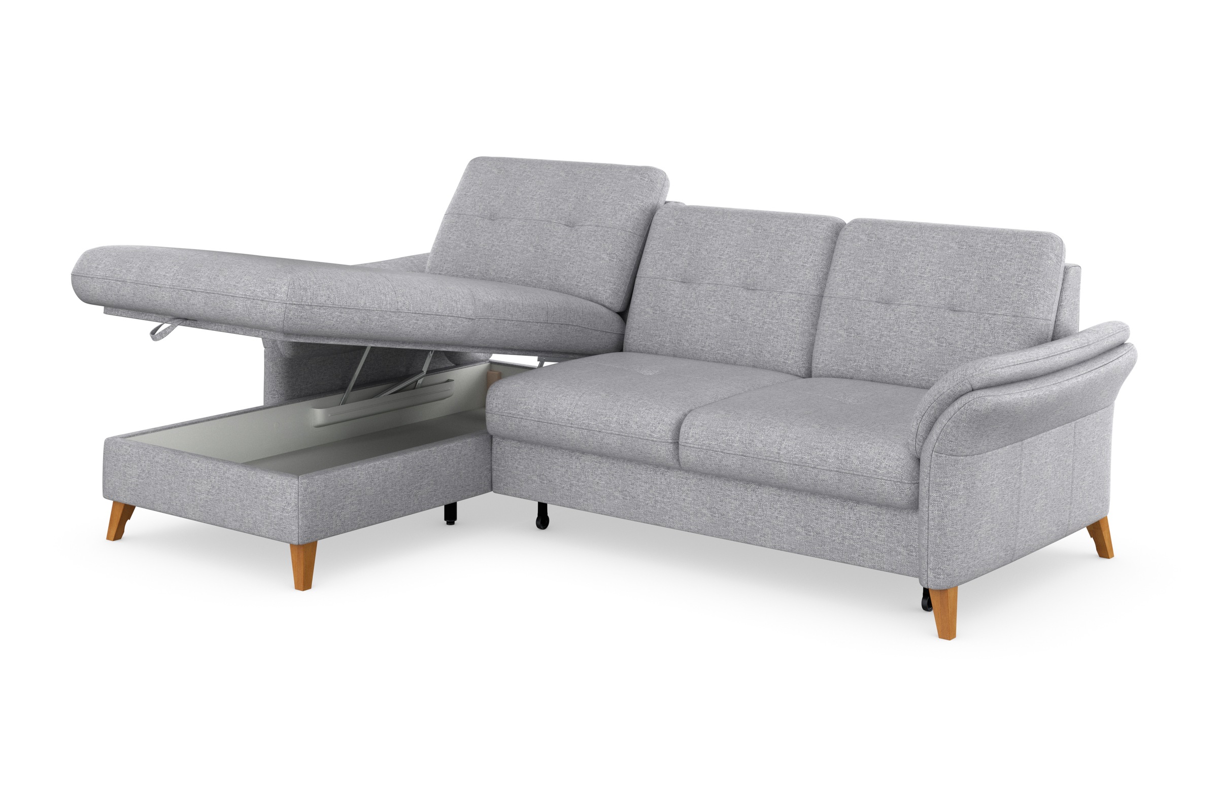 sit&more Ecksofa »Göteborg«, Sitztiefenverstellung und Federkern, wahlweise mit Bettfunktion
