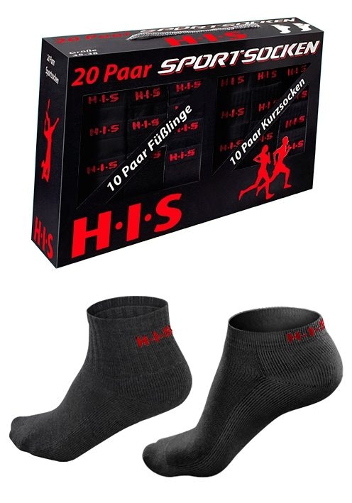 H.I.S Kurzsocken, (Set, 20 Paar), und Sneakersocken mit Frottee online  bestellen | BAUR