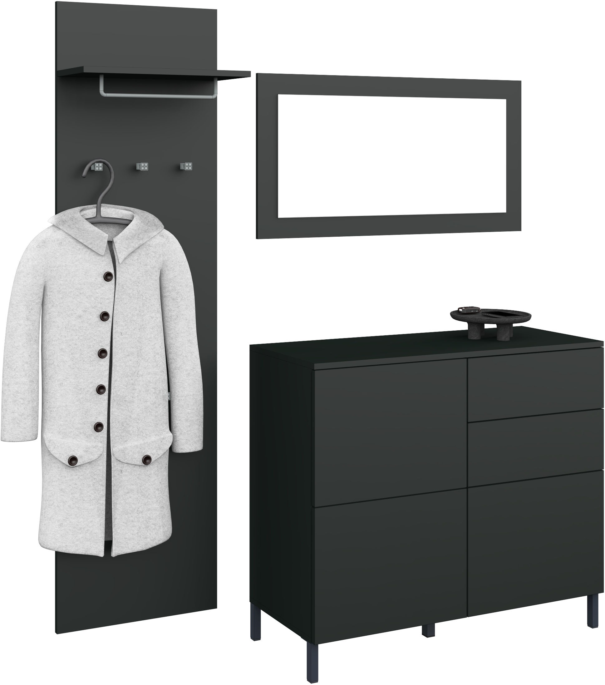 borchardt Möbel Garderoben-Set "Haama" 3 Stk. tlg. günstig online kaufen