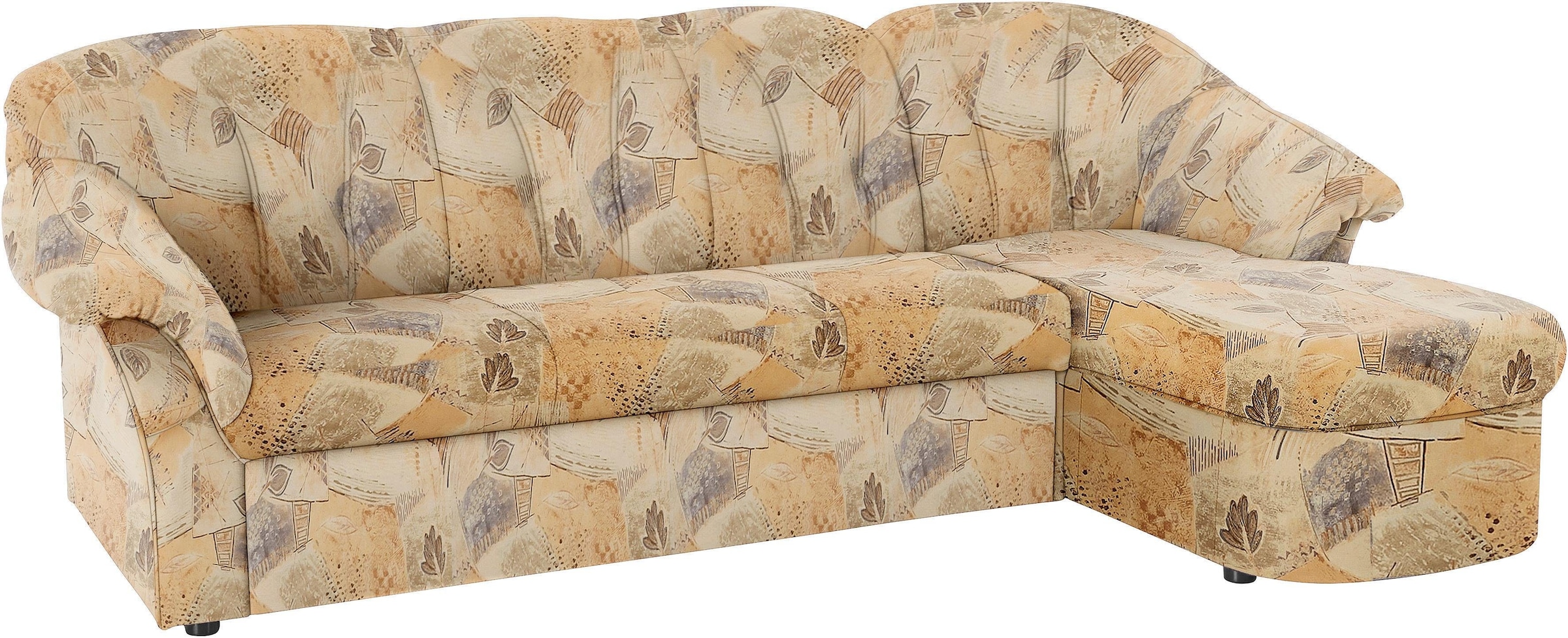DOMO collection Ecksofa »Pegnitz, elegante Rückensteppung, kompakte Stellmaße 238/141cm, L-Form«, wahlweise mit Bettfunktion