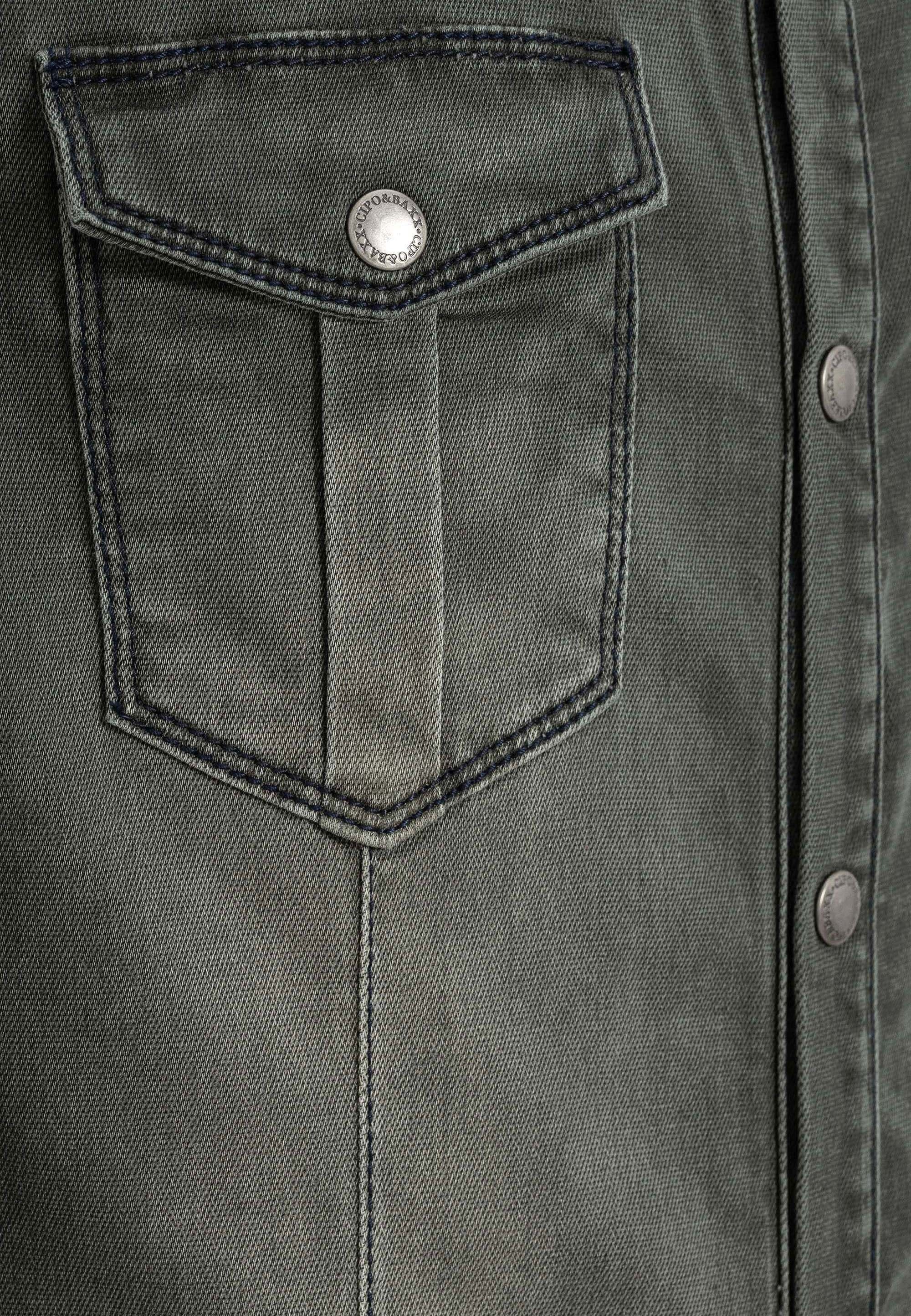 Cipo & Baxx Jeanshemd »CH189« 1 hochwertiger Denim-Stoff