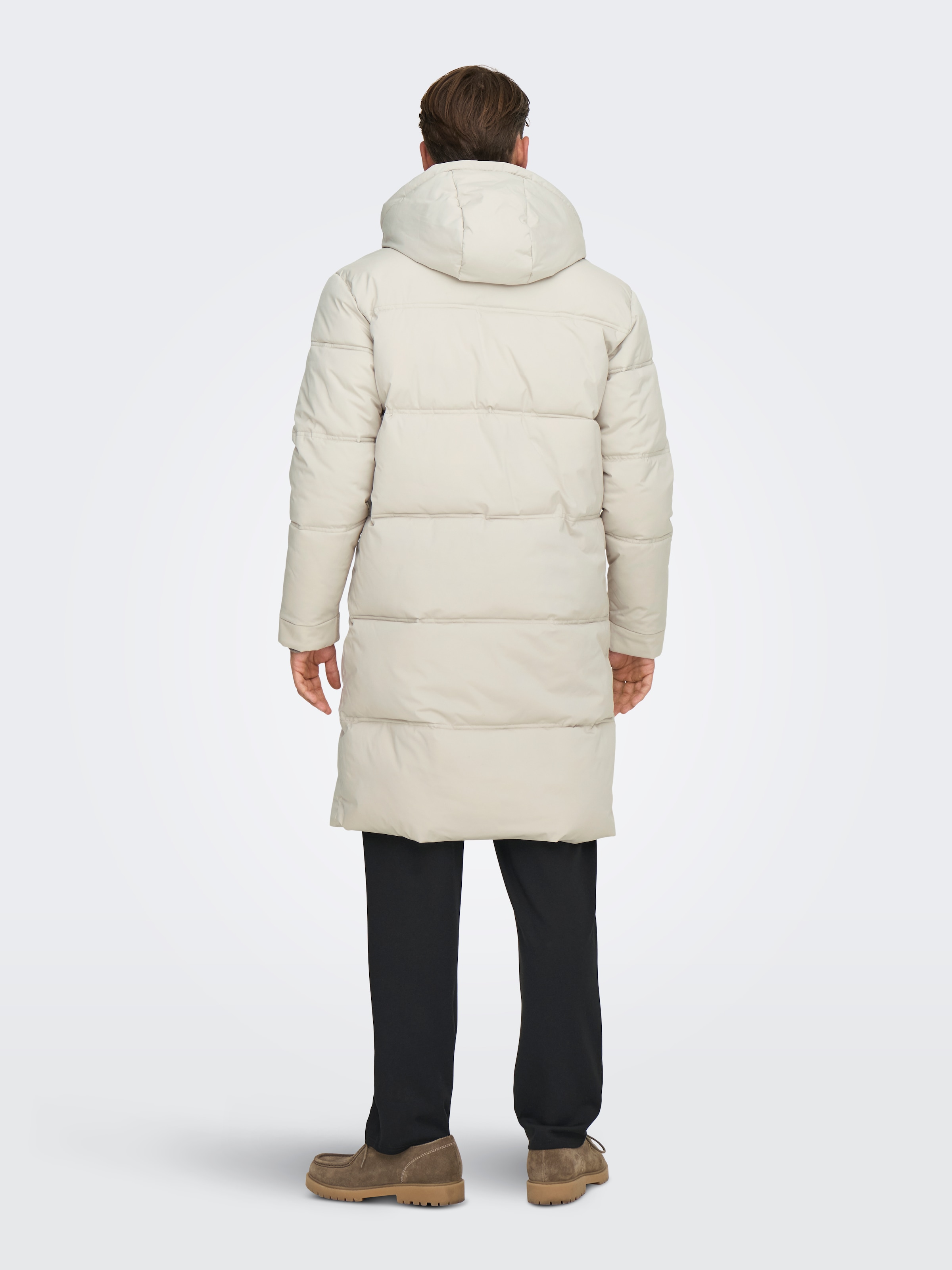 ONLY & SONS Steppjacke »ONSSEUL LONG PUFFER OTW« mit Kapuze