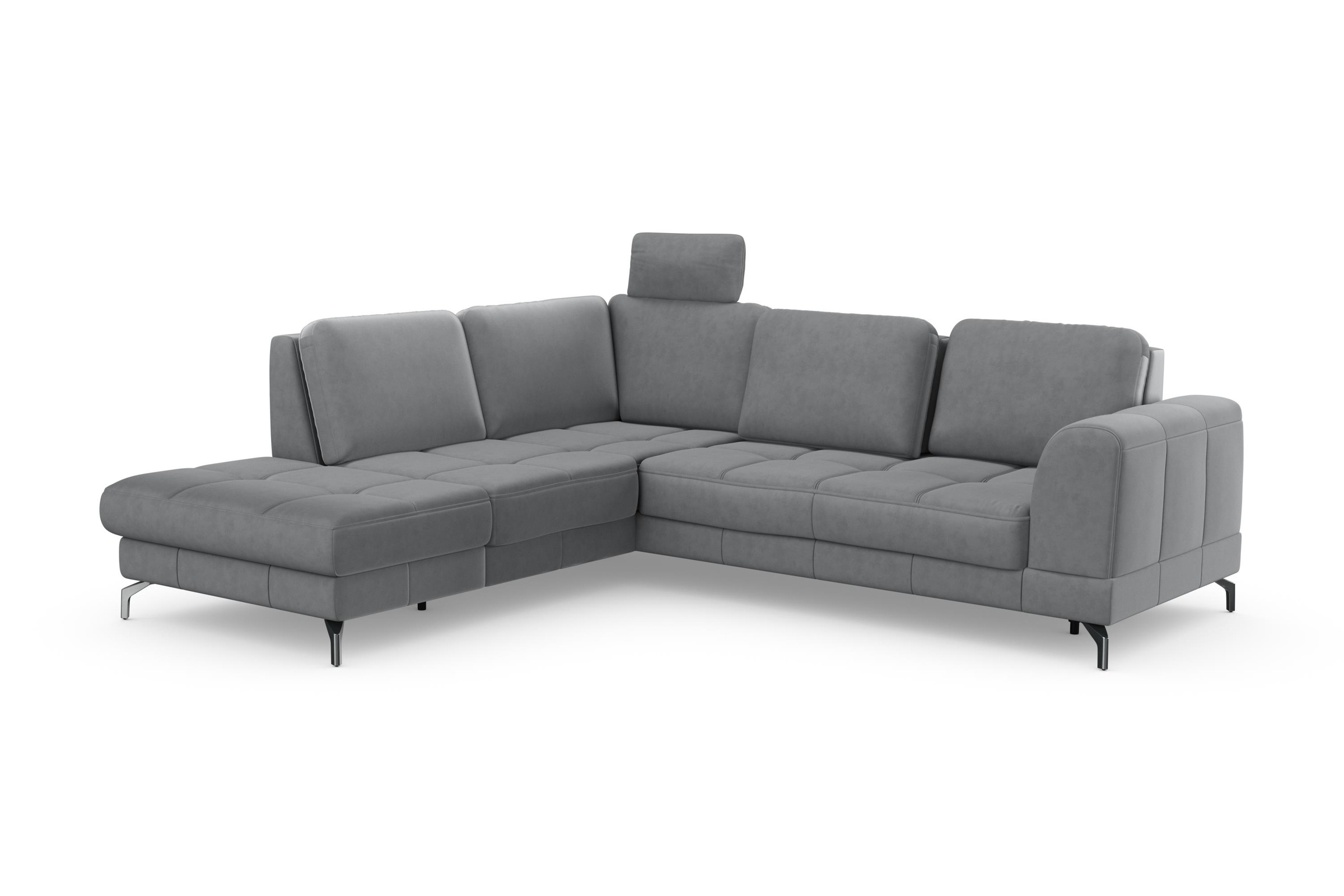 sit&more Ecksofa »Bendigo L-Form«, inklusive Sitztiefenverstellung, Bodenfreiheit 12 cm, in 2 Fußfarben