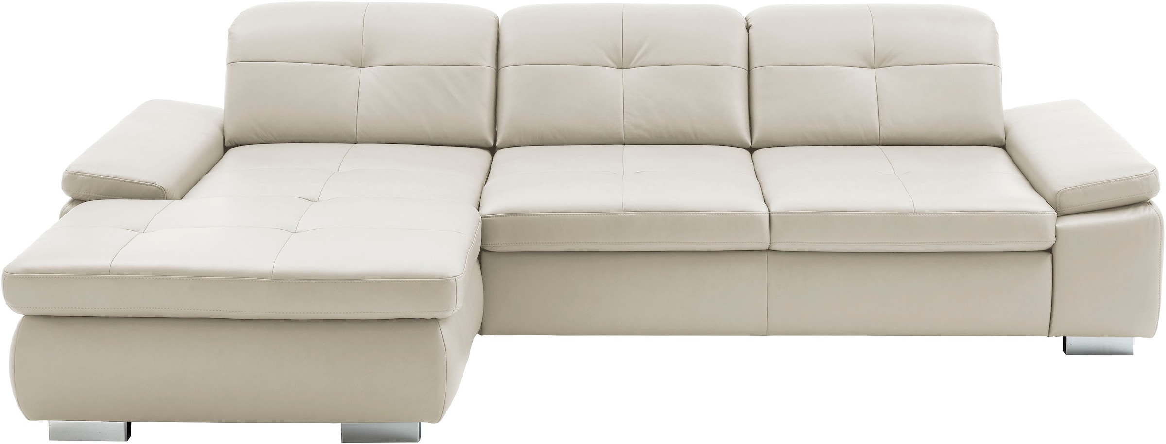 Die PlanBar Ecksofa "PN-IN16012 L-Form, Breite 309 cm" inkl. Sitztiefenverstellung, optional mit Kopfteilverstellung