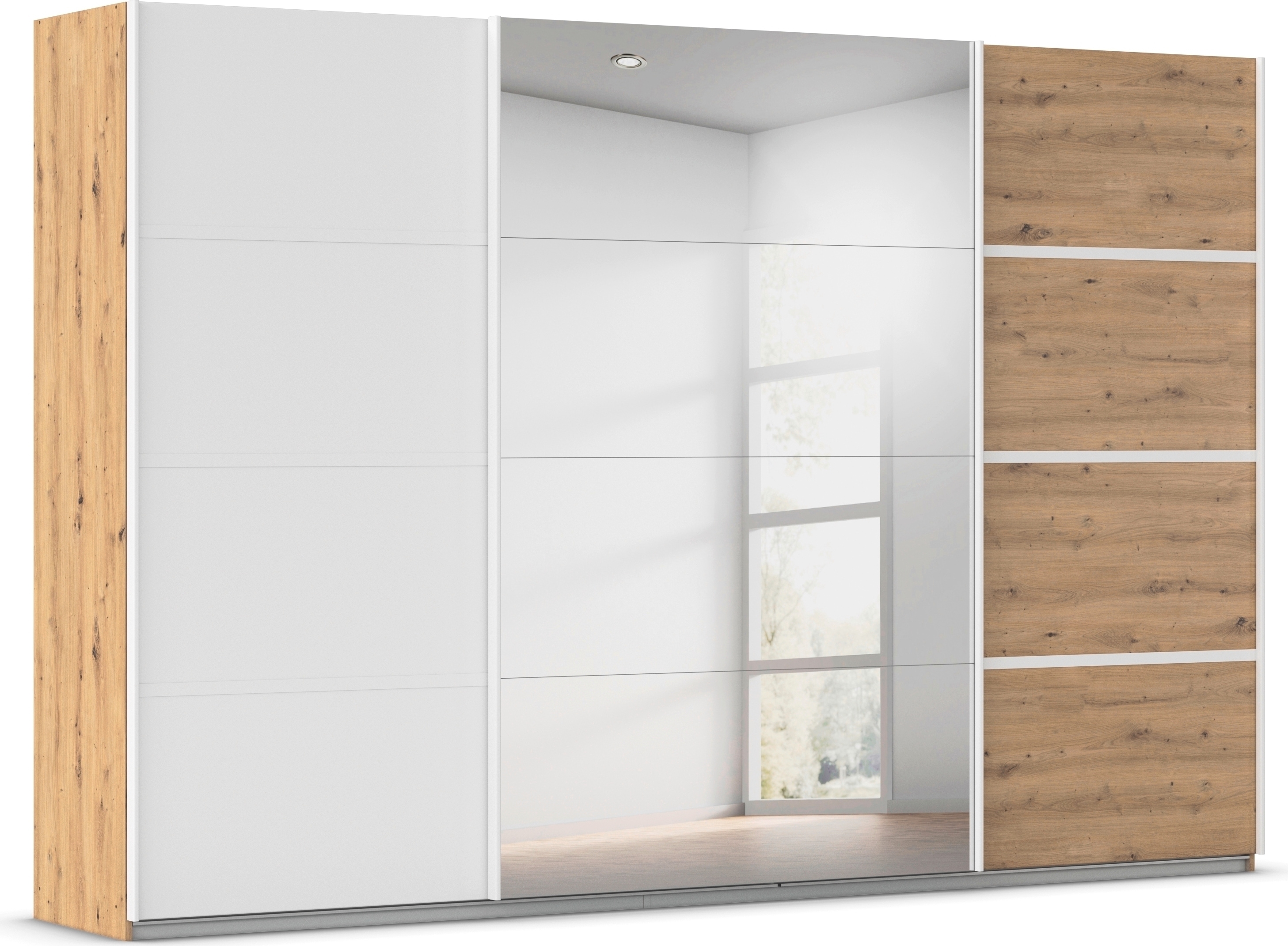 OTTO home Kleiderschrank "Mehrzweckschrank Aktenschrank Möbel Mietswohnung Schlafzimmer AVOLA" 3 verschiedene Ausstattungen BASIC/CLASSIC/PREMIUM (inkl. SOFT-CLOSE), mit eleganten Zierleisten in Chrom, Schwarz oder Weiß MADE IN GERMANY