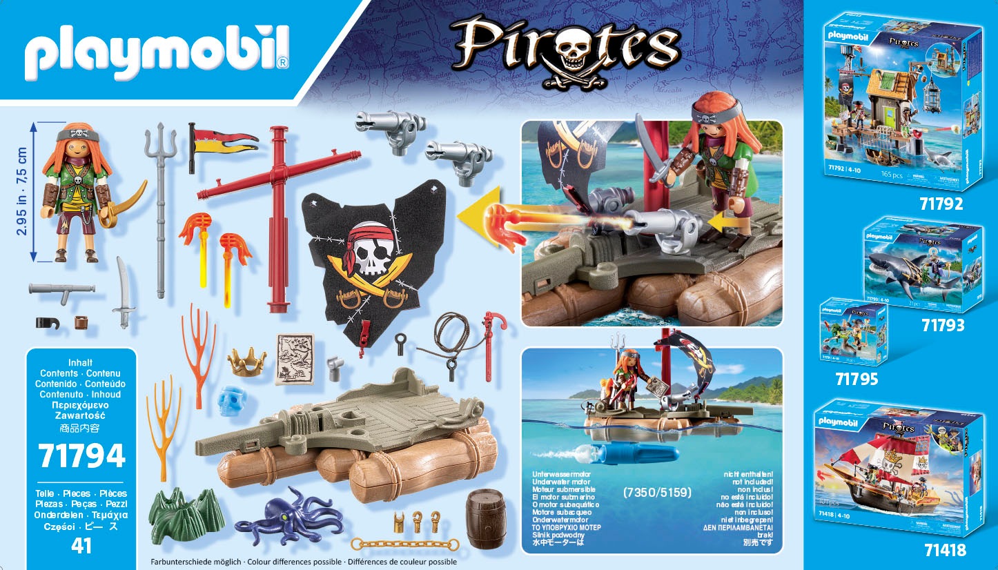 Playmobil® Konstruktions-Spielset »Schatzbergung auf Piratenfloss (71794), Playmobil Pirates«, (41 St.)