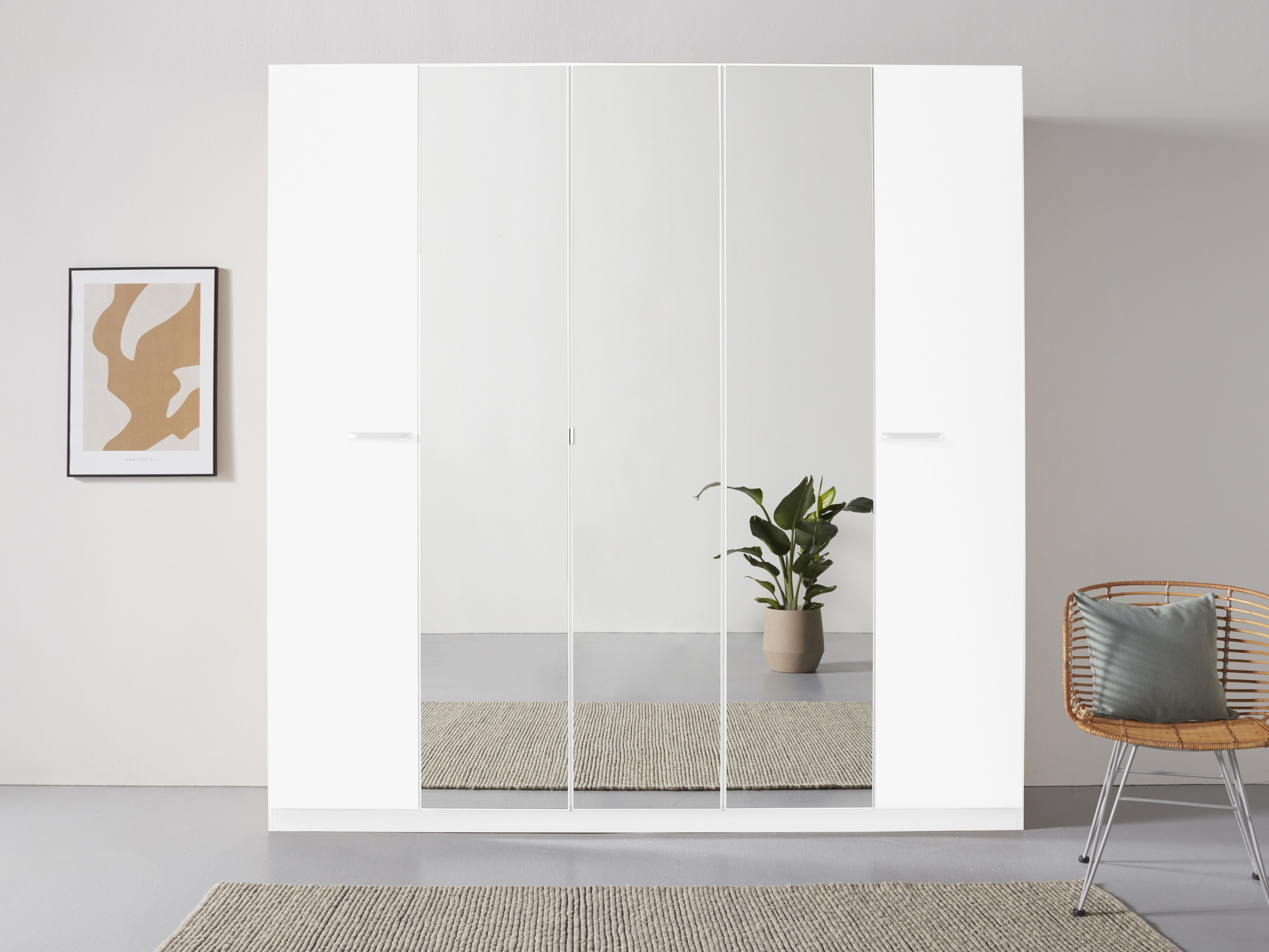 OTTO home Kleiderschrank "Mehrzweckschrank Aktenschrank Möbel Mietswohnung Schlafzimmer OTELI" erhältlich in Breiten 91-360 cm, ab Breite 136cm inkl. Innenschubladen, mit zusätzlichen Einlegeböden, optional mit Spiegel MADE IN GERMANY