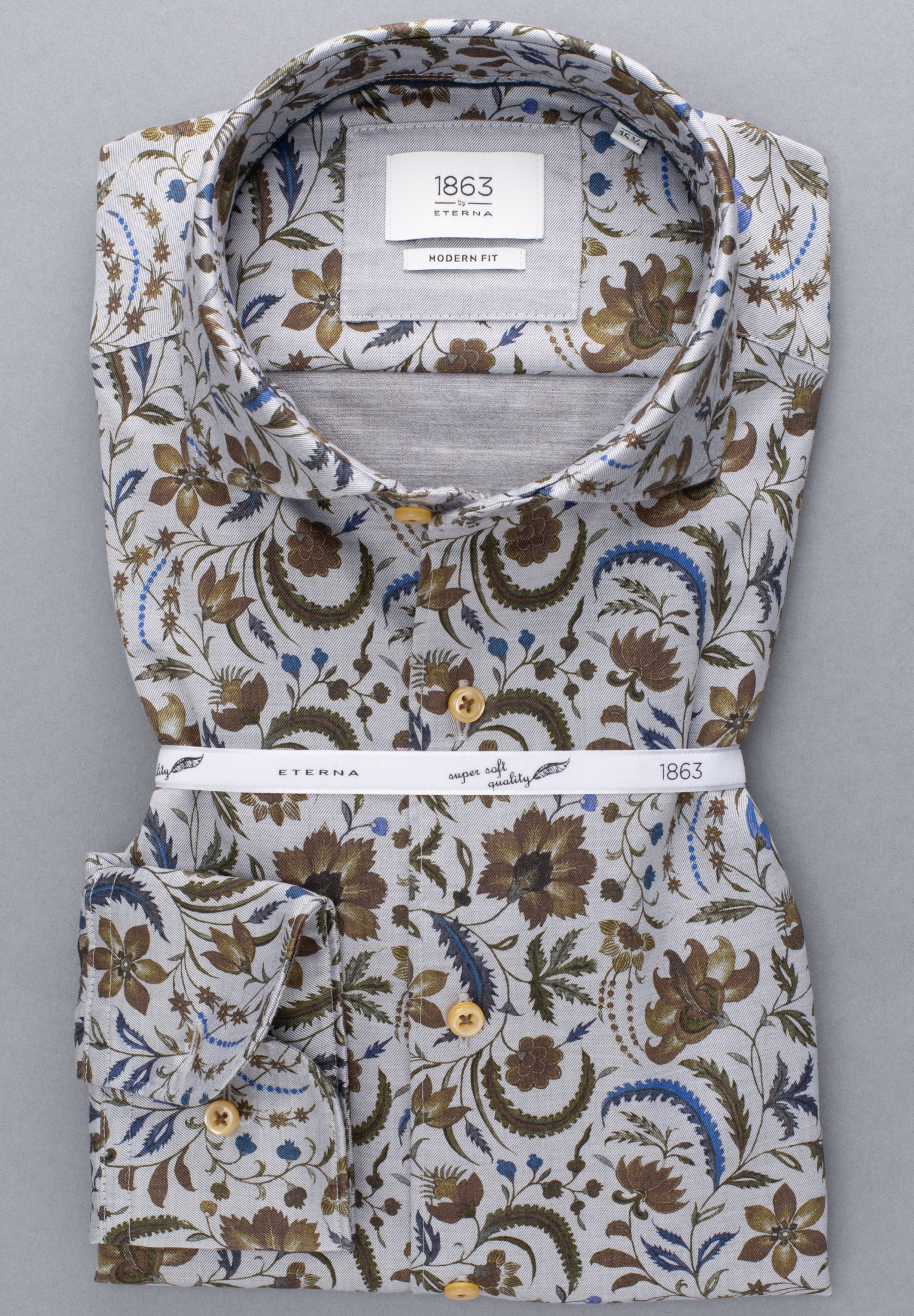 Eterna Langarmhemd »MODERN FIT«, EASY IRON (bügelleicht)