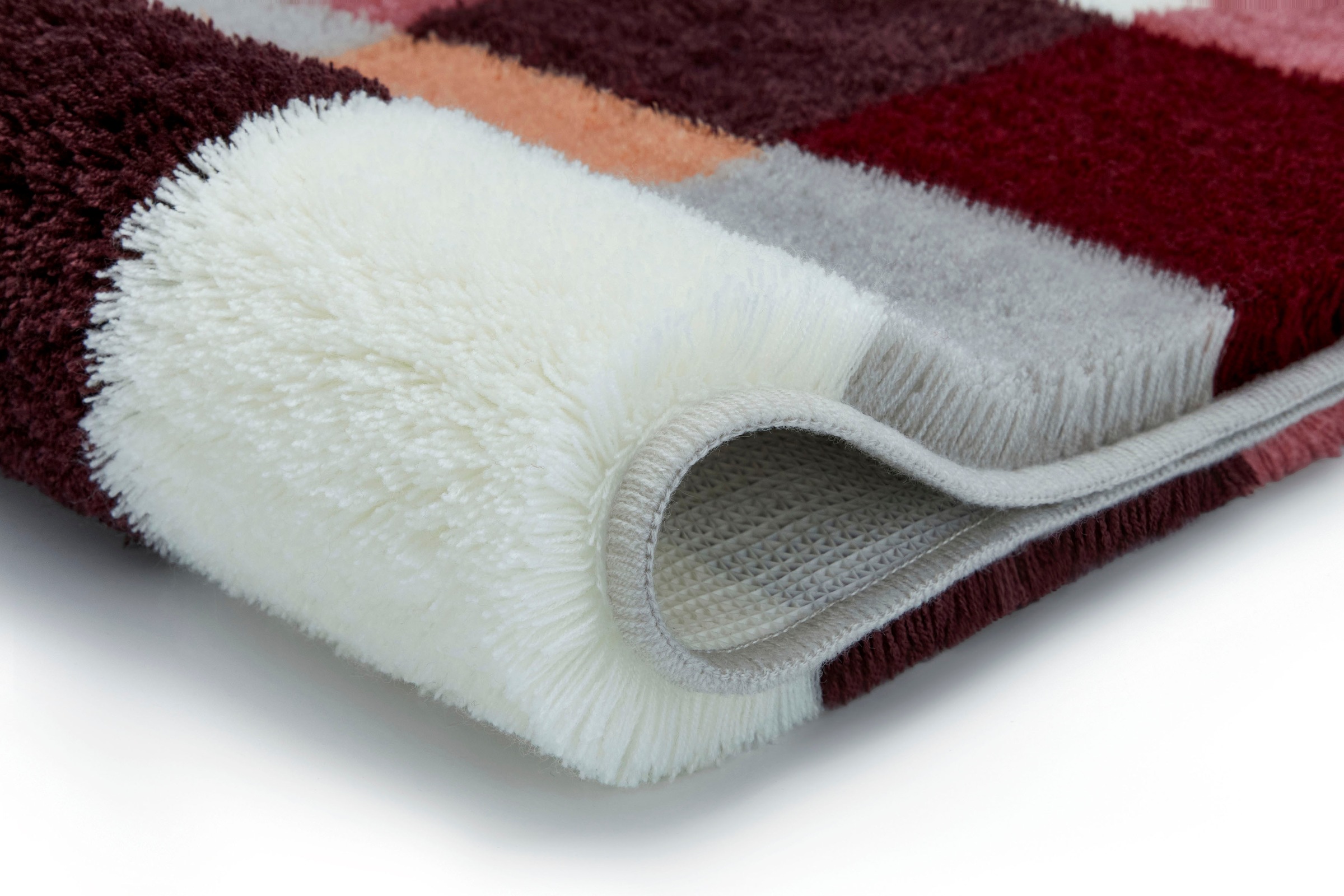 Thumbnail - Kleine Wolke Badematte "Caro" Höhe 25 mm rutschhemmend beschichtet fußbodenheizungsgeeignet Badteppich, modernes Karo-Mu...