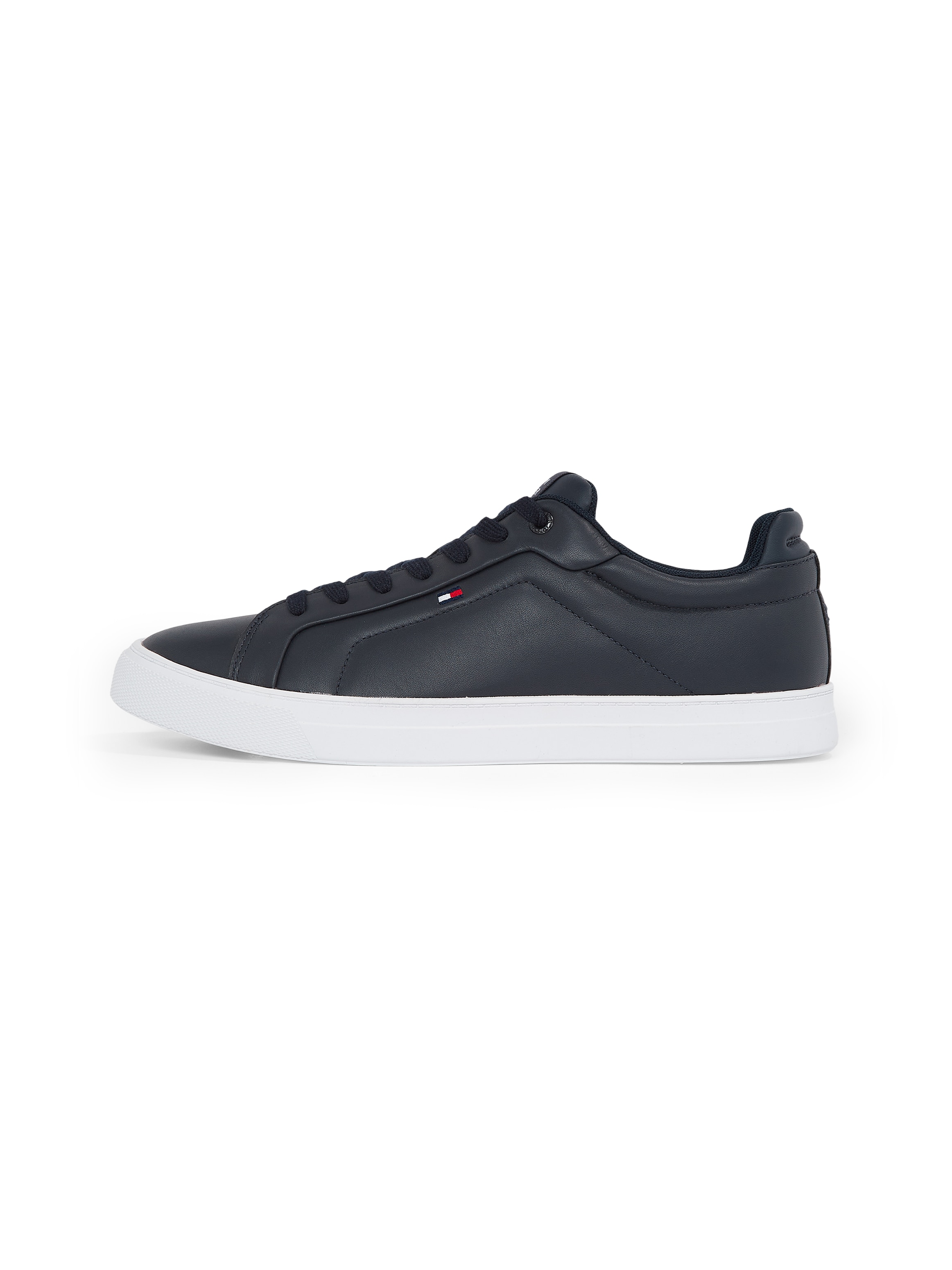 Tommy Hilfiger Plateausneaker »ICON COURT LTH FLAG ESS«, Freizeitschuh, Halbschuh, Schnürschuh mit kleiner Logoflagge