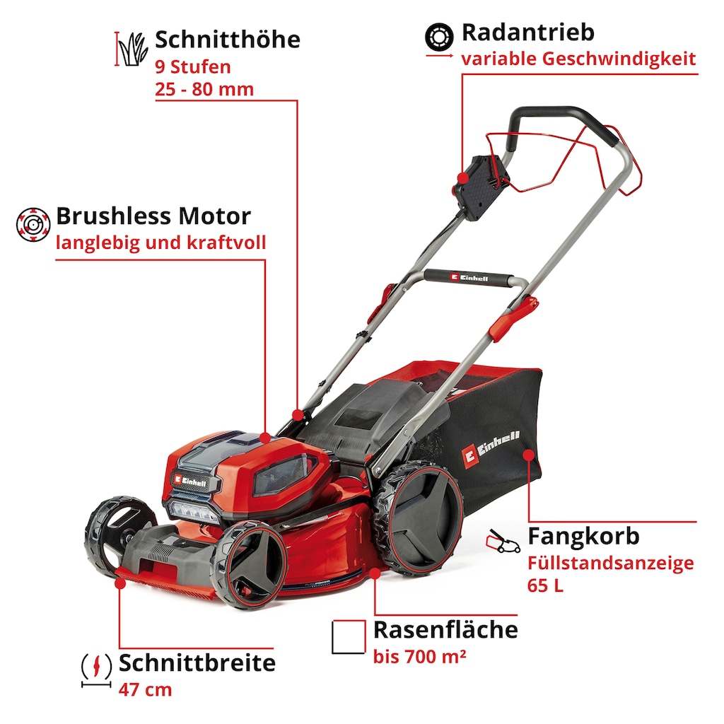 Einhell Akkurasenmäher »Professional GP-CM 36/47 S Li BL«