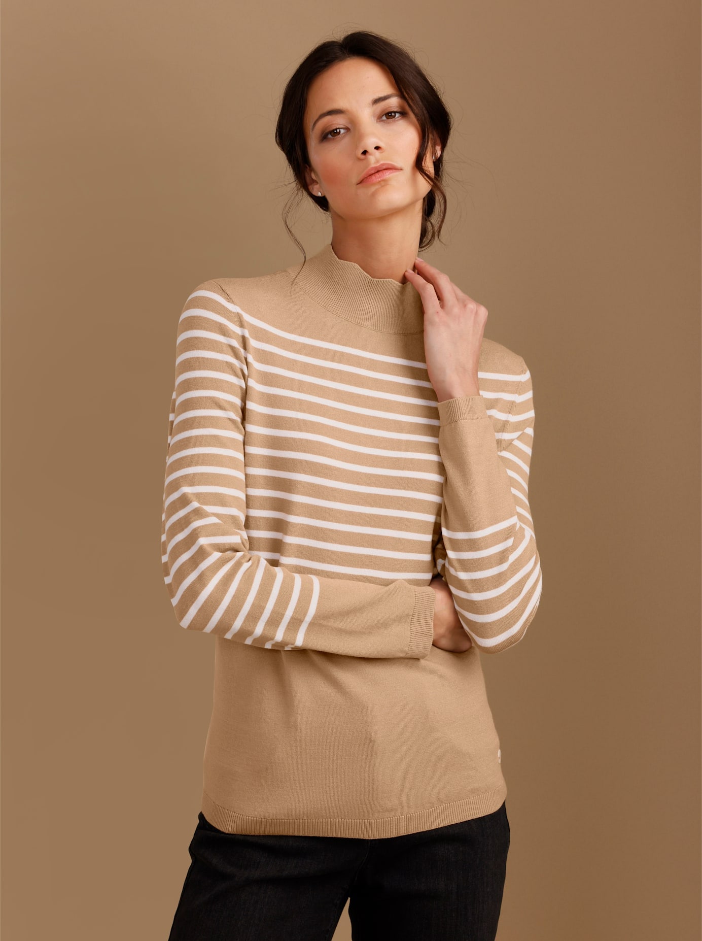 CREATION L PREMIUM Streifenpullover "Lyocell-Mix-Pullover"