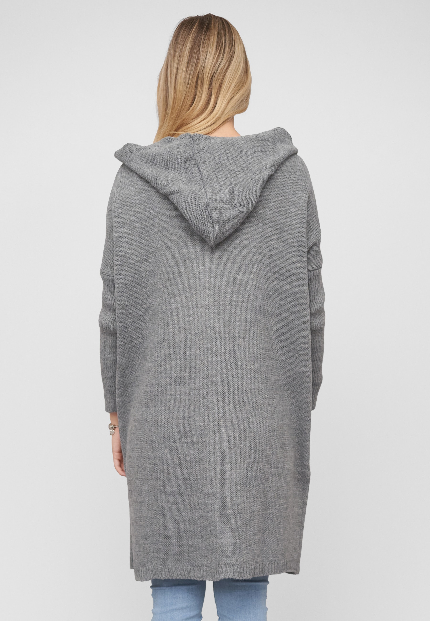 CLOUD 5IVE Strickjacke »CLOUD 5IVE Longform knit cardigan with hood« 1