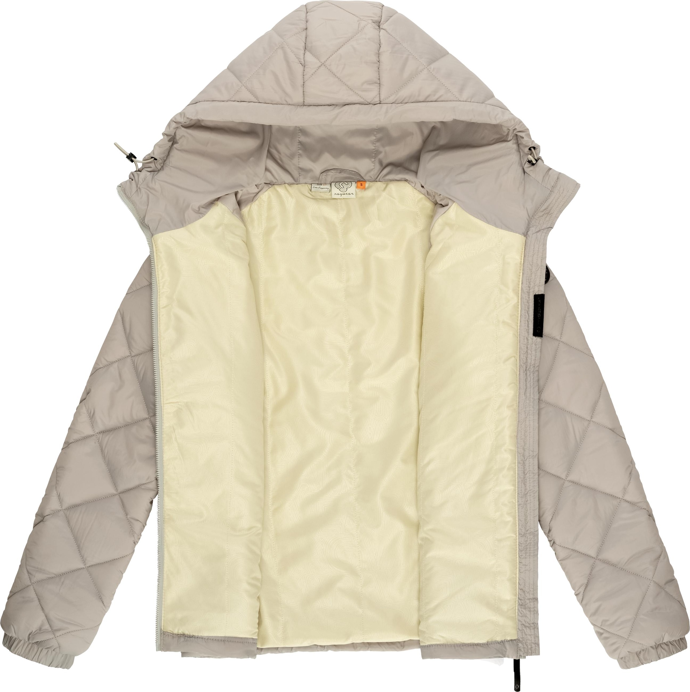 Ragwear Outdoorjacke »Leeloo«, mit Kapuze, Damen Übergangsjacke aus Teddyfleece mit gesteppten Ärmeln