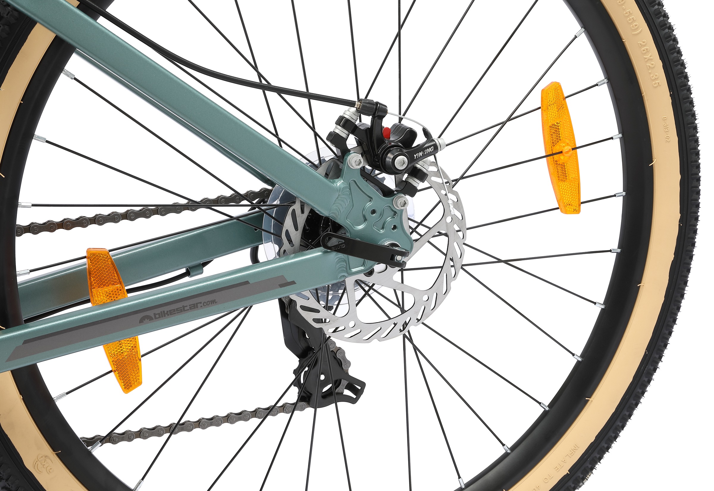 Bikestar Mountainbike 21 Gang Shimano RD-TY300 Schaltwerk Kettenschaltung für Damen und Herren, Kettenschaltung