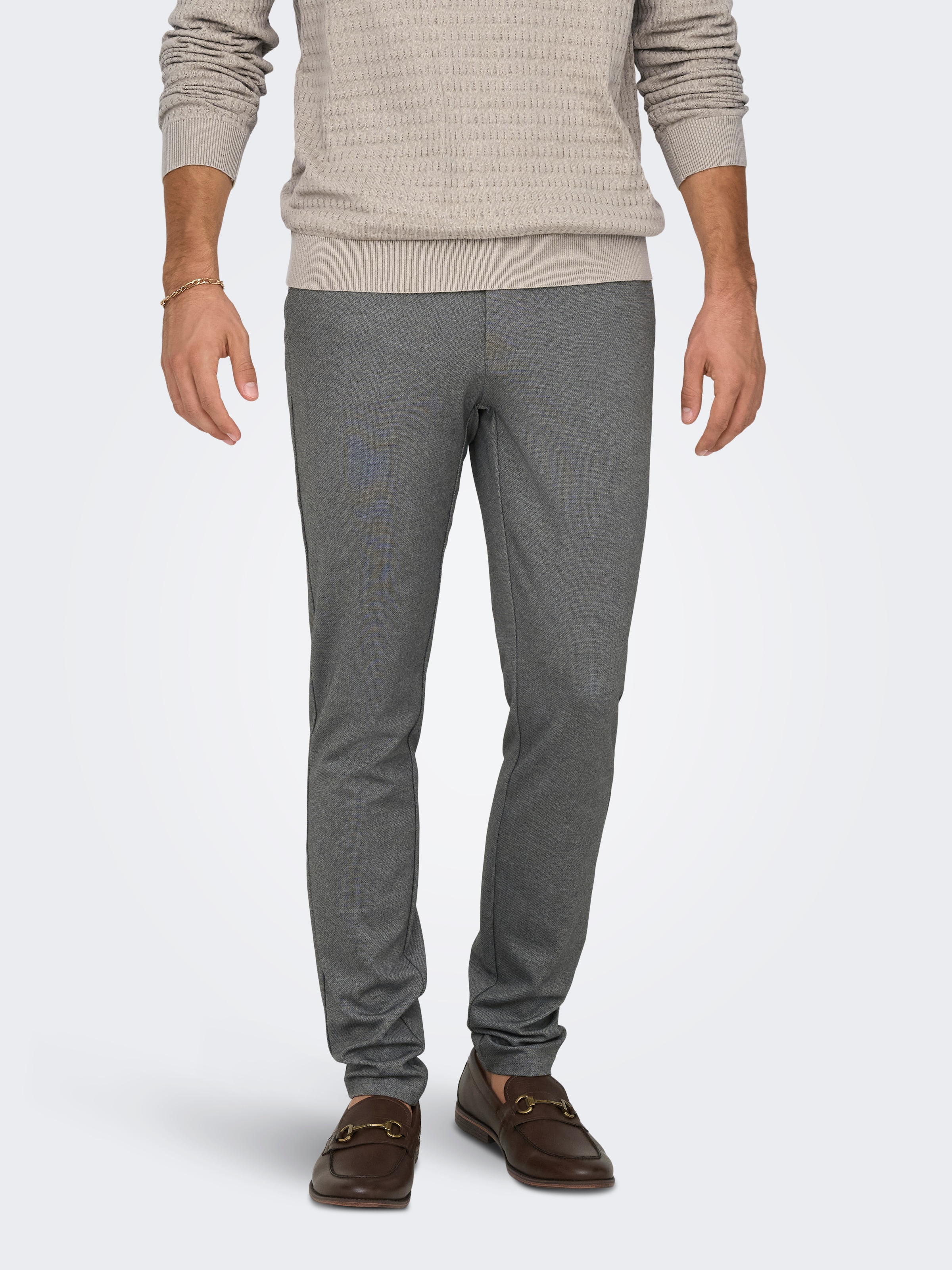 ONLY & SONS "ONSMARK SLIM DITSY 020934 PANT NOOS" Viskosemischung, slim fit