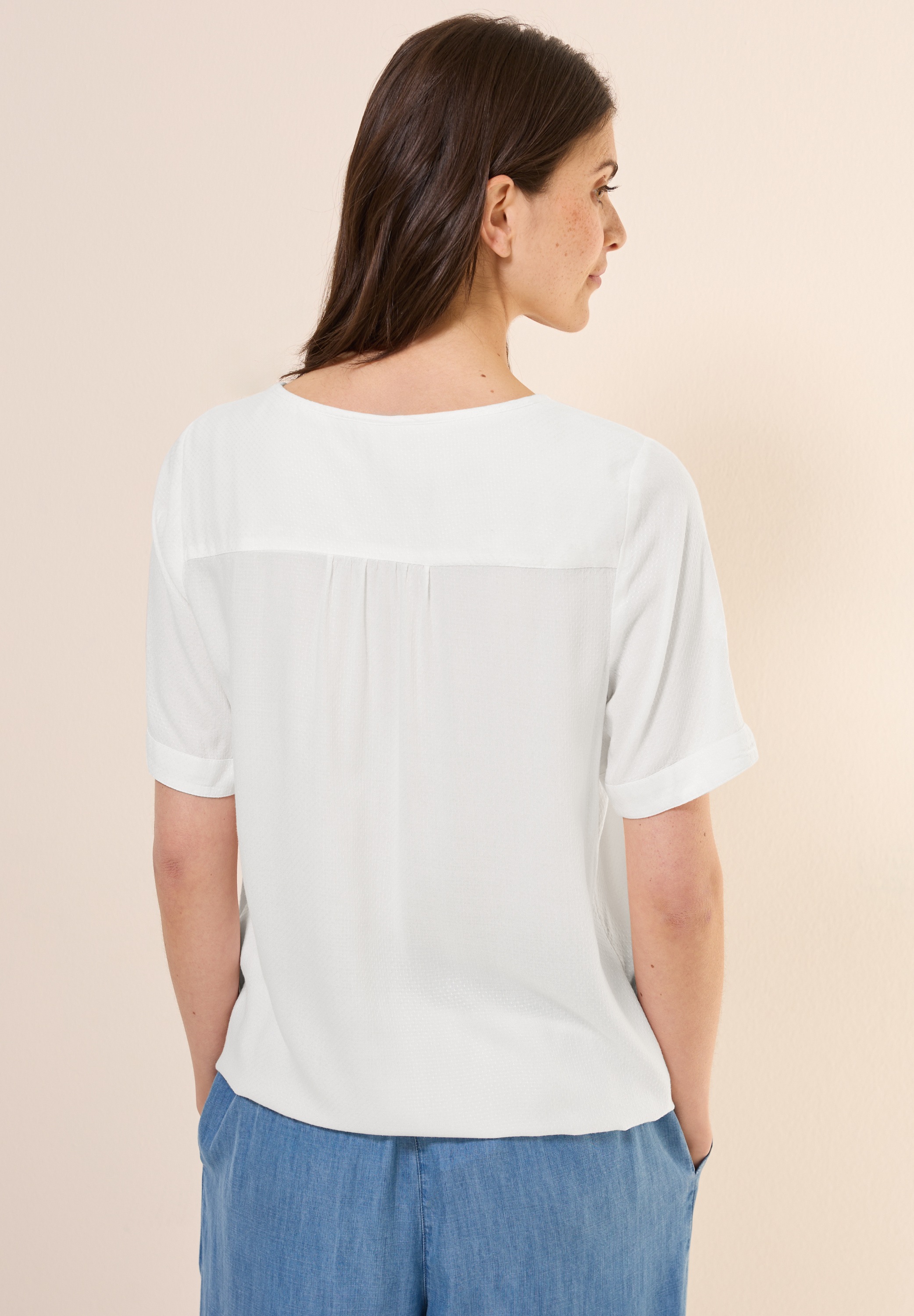 Cecil Kurzarmbluse, mit Elastiksaum günstig online kaufen