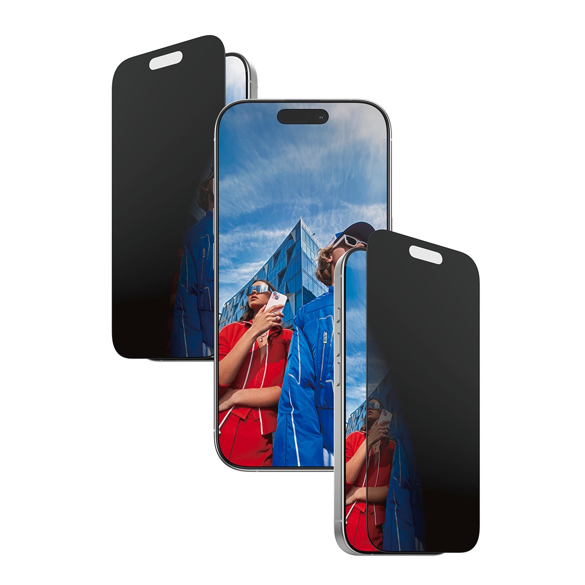 CARE by PanzerGlass Displayschutzglas »2-Way Privacy Ultra-Wide Fit Screen Protector«, für Apple iPhone 17-Apple iPhone 16 Pro, Displayschutzfolie, Schutzfolie, Bildschirmschutz, kratz- & stoßfest