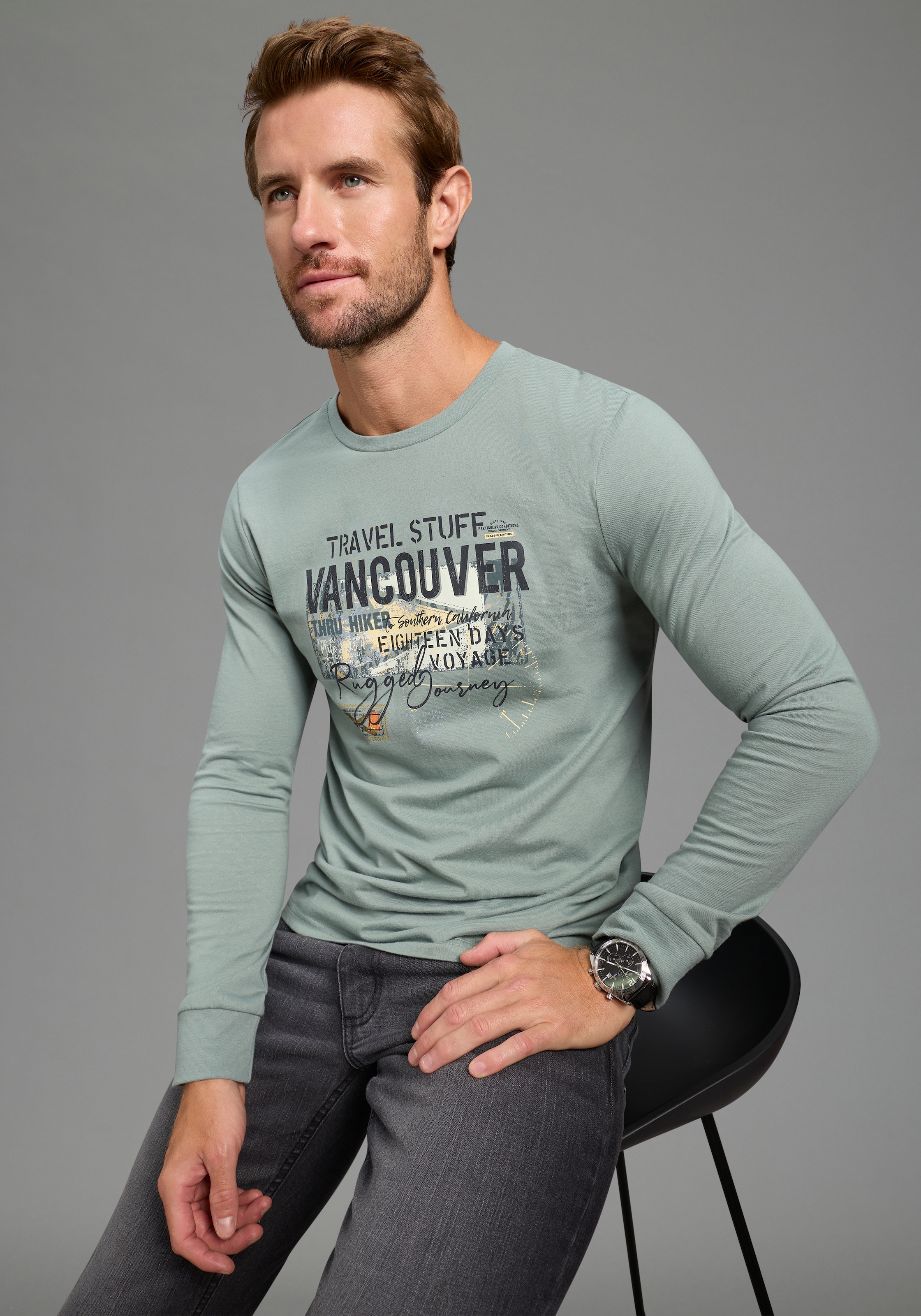 Man's World Rundhalsshirt »Neue Kollektion!« mit Print