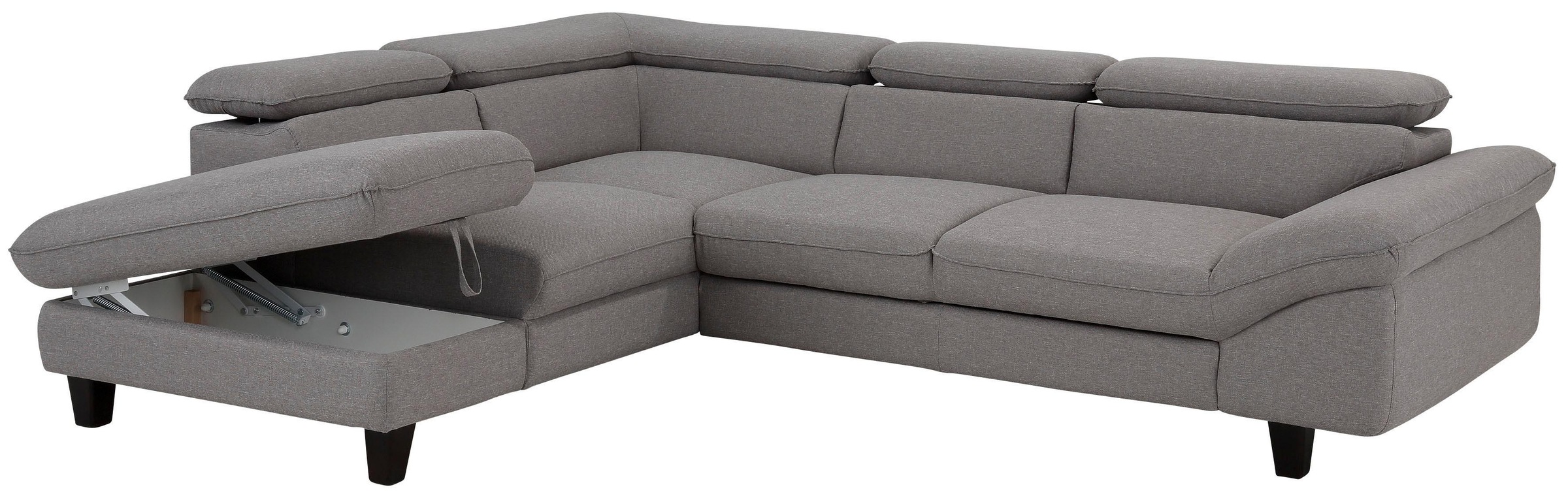 Home affaire Ecksofa »Pilot L-Form«, mit Kopfteilverstellung, wahlweise mit Bettfunktion & Bettkasten
