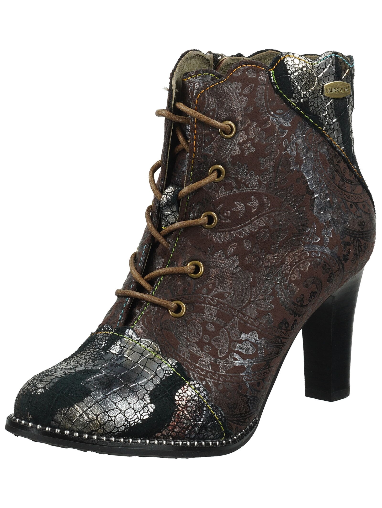 LAURA VITA Schnürstiefelette "LAURA VITA Stiefelette Leder/Textil" günstig online kaufen