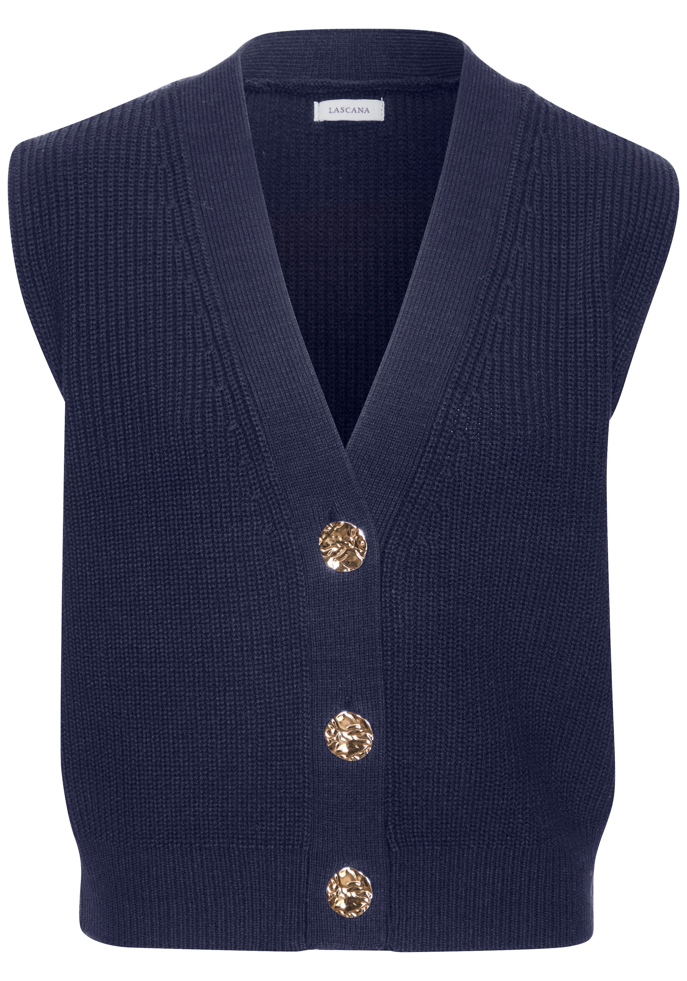 LASCANA Strickweste »Amira« mit goldenen Knöpfen, Pullunder, modisch