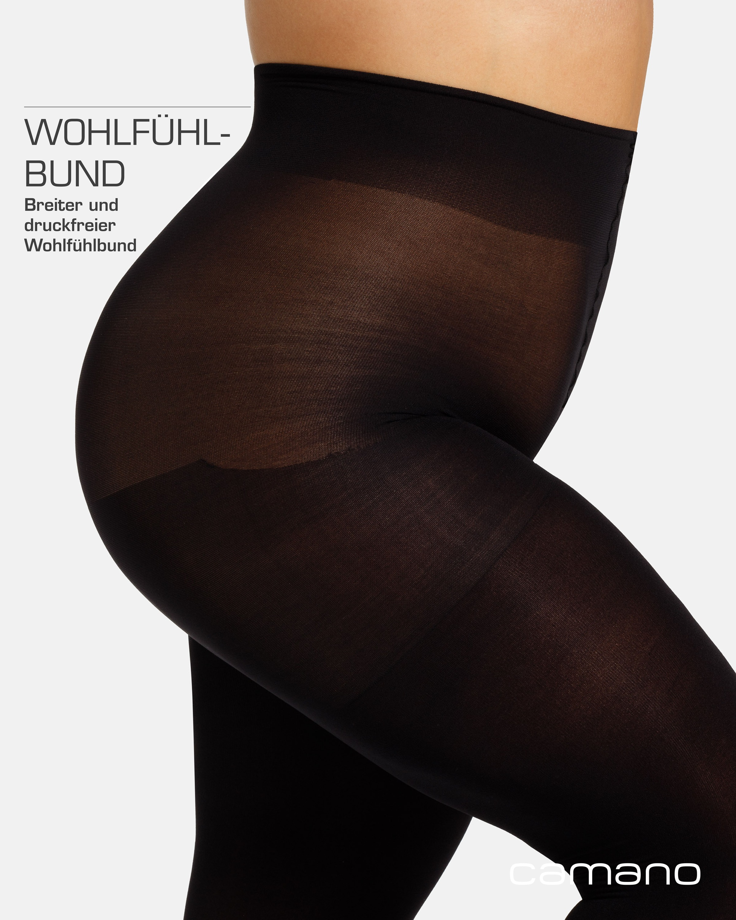 Camano Feinstrumpfhose »fine curvy«, mit großen Größen