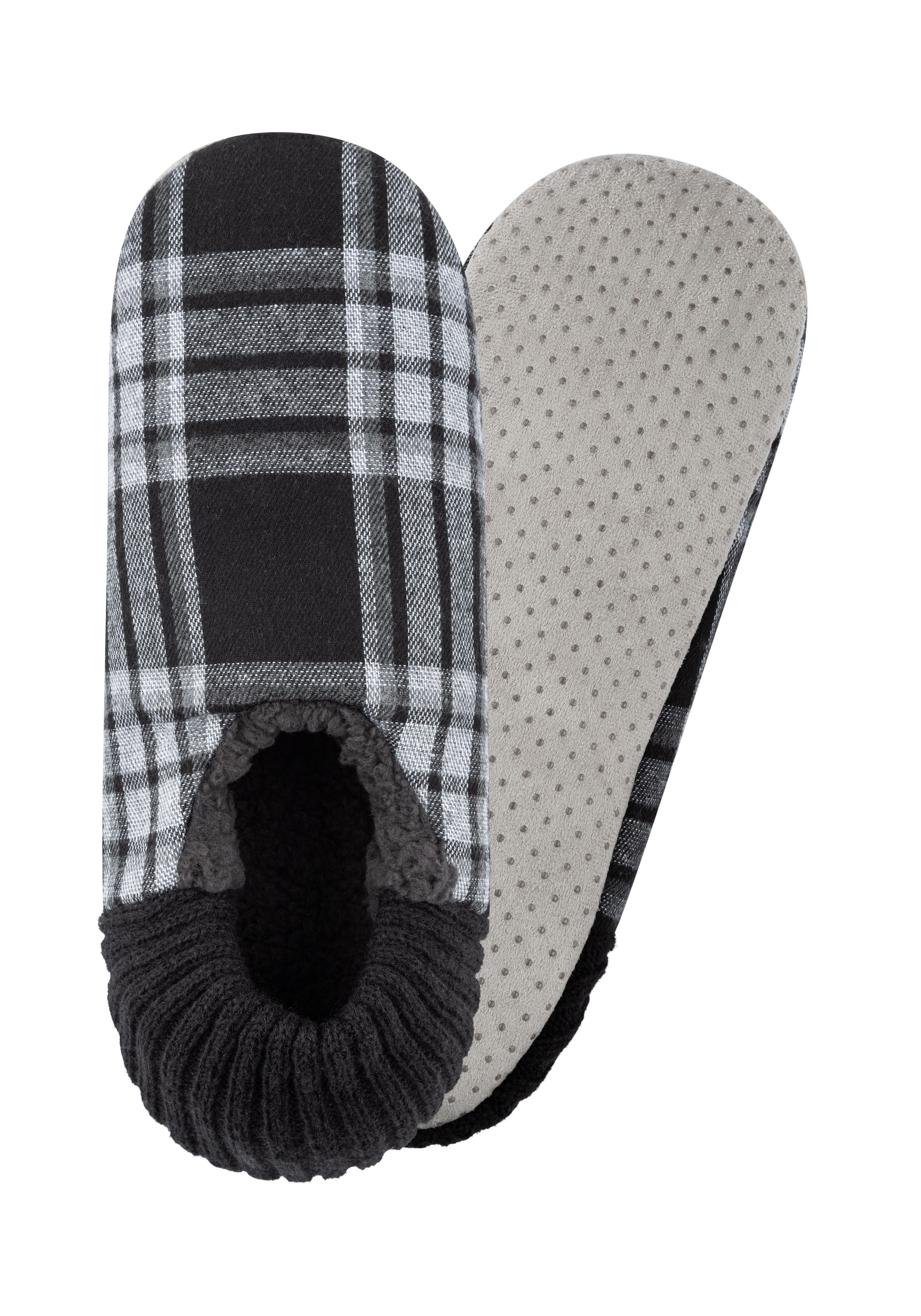 Camano Socken mit ABS-Sohlenaufdruck, kariert