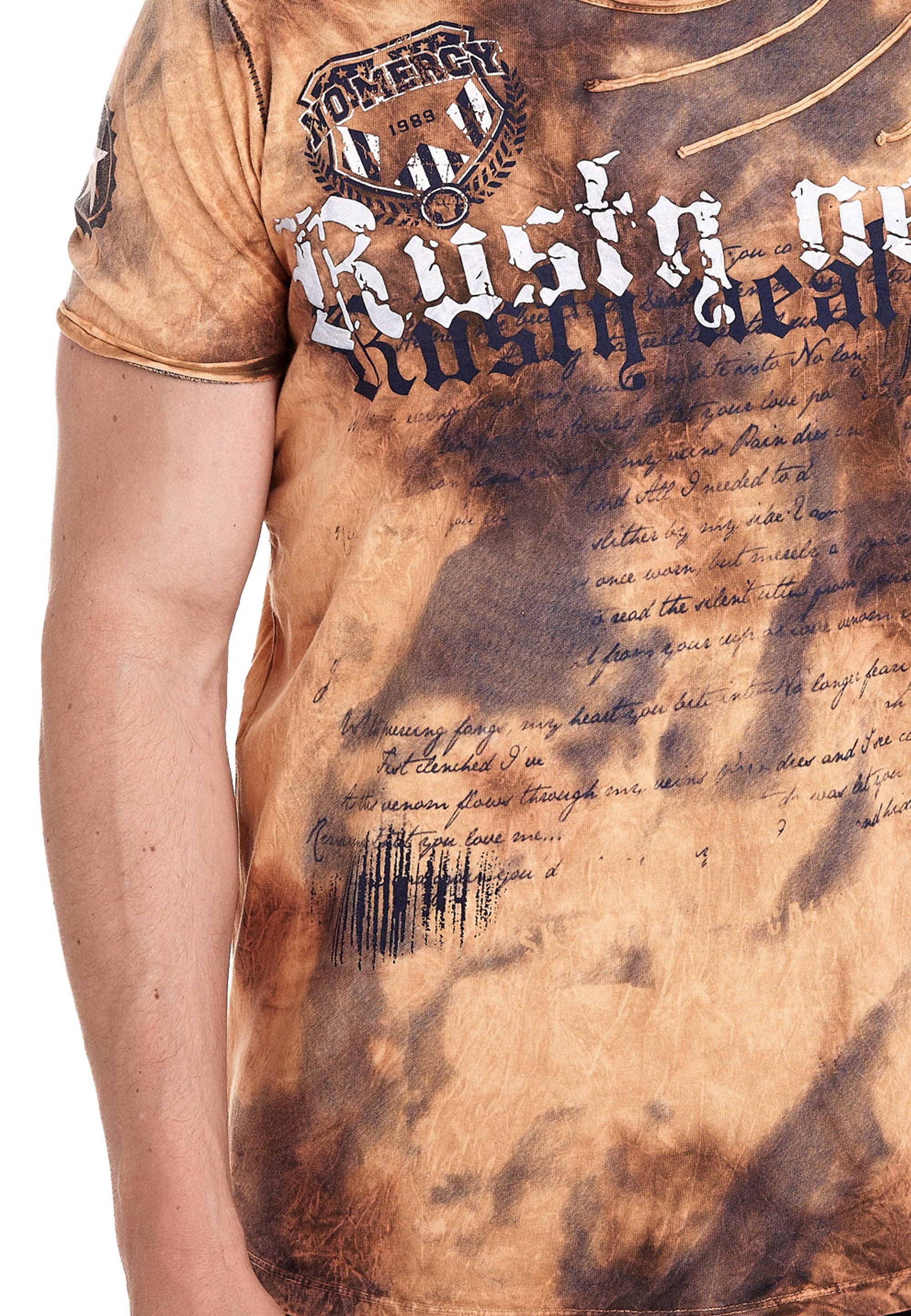 Rusty Neal T-Shirt, mit toller Batik-Optik