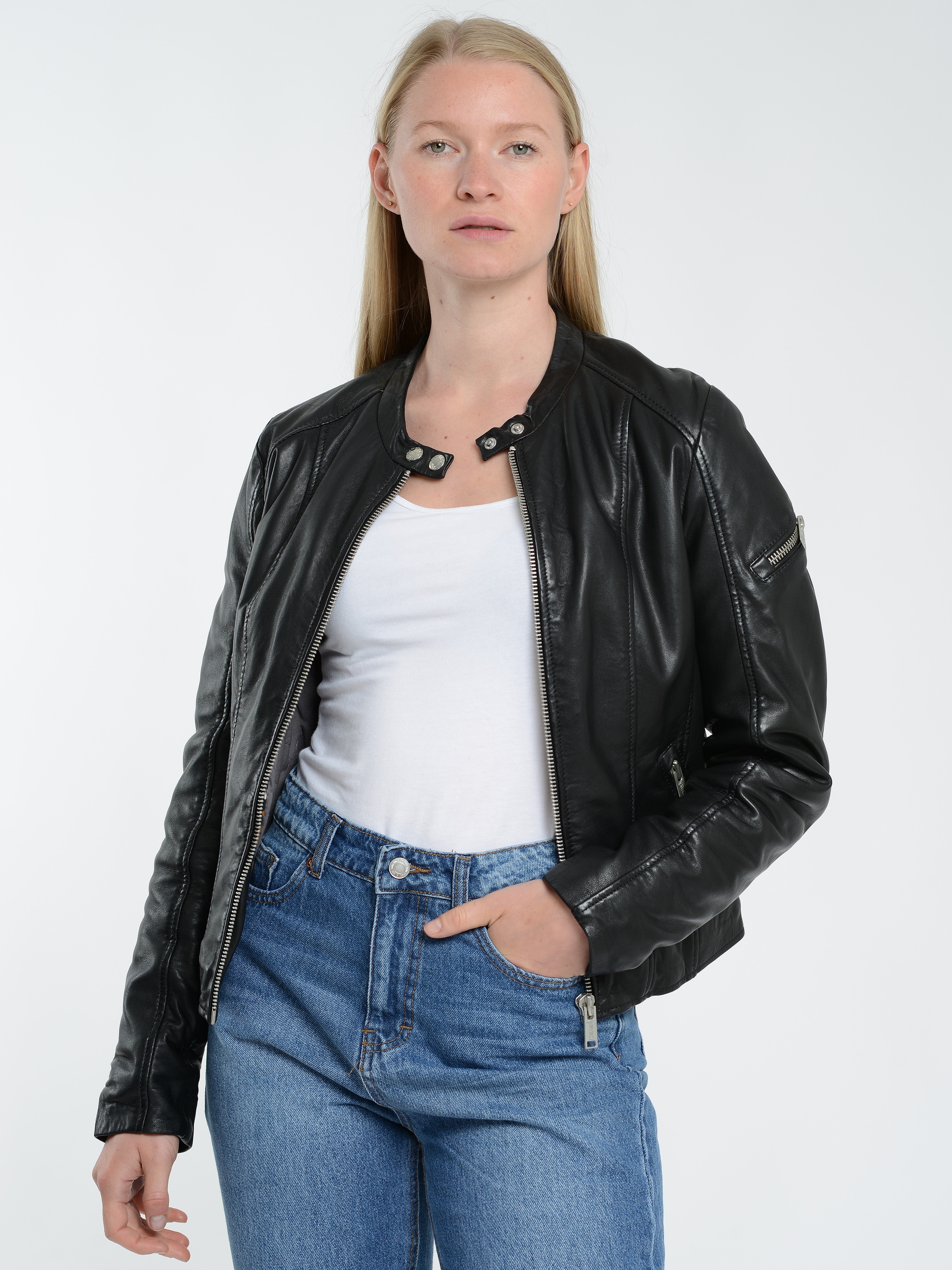 MUSTANG Bikerjacke »31021532« bestellen | BAUR | Übergangsjacken