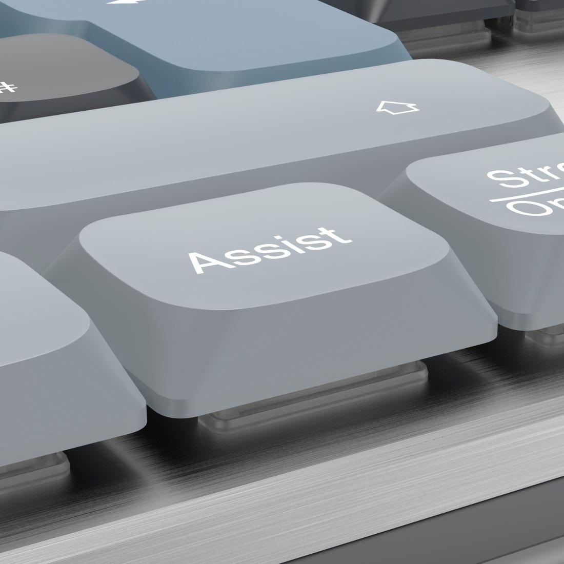 Hama Tastatur »Mechanische Tastatur (kabellos, Multi Device, 2x Bluetooth, 1x Funk)«