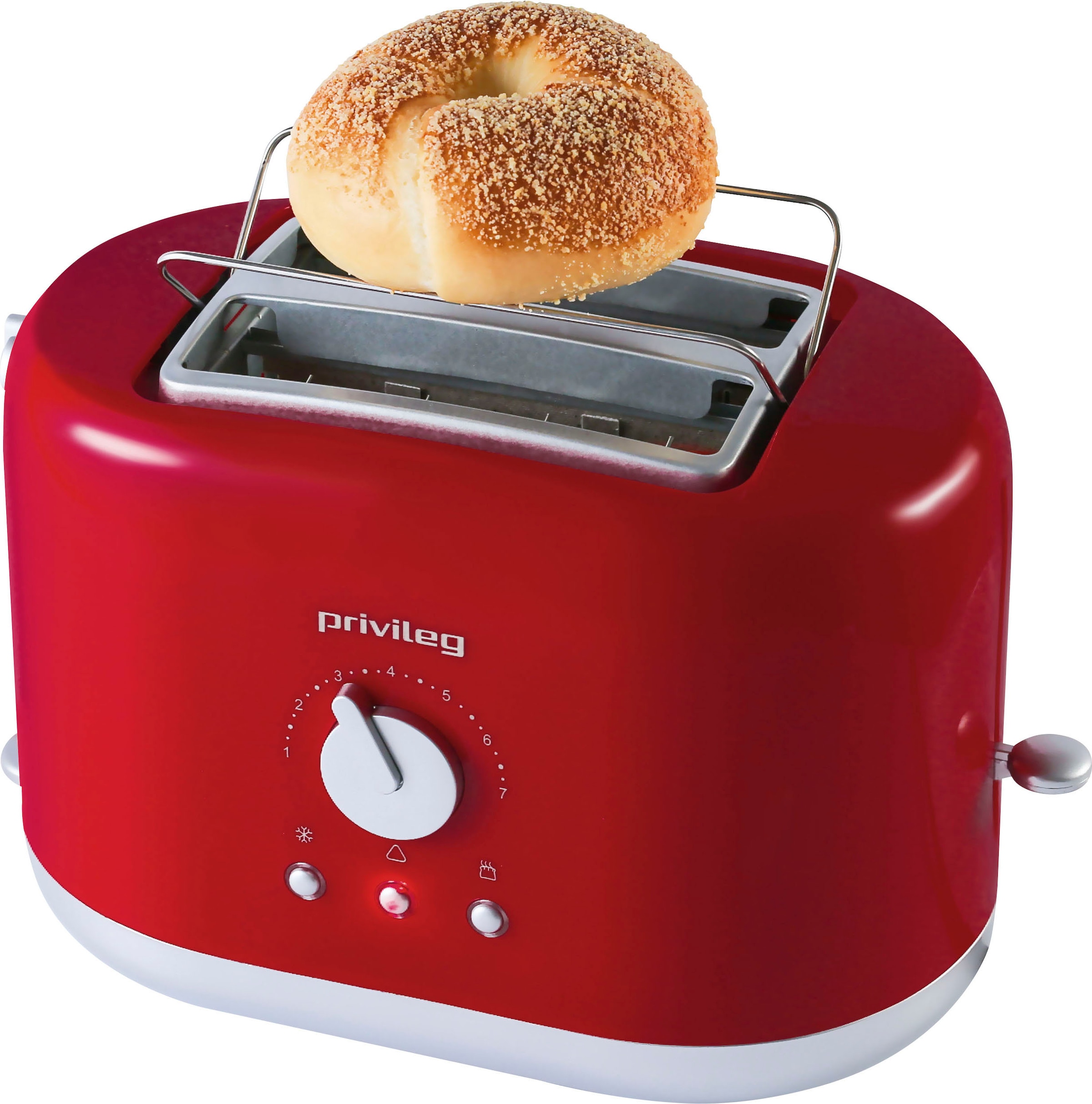 Privileg Toaster "PT2870RPH", 2 kurze Schlitze, 870 W