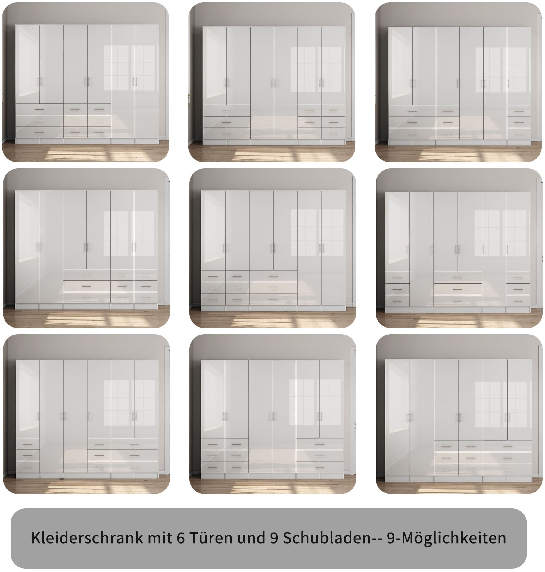 OTTO home Kleiderschrank »Trento Schlafzimmerschrank Garderobe Hochglanz Bestseller«